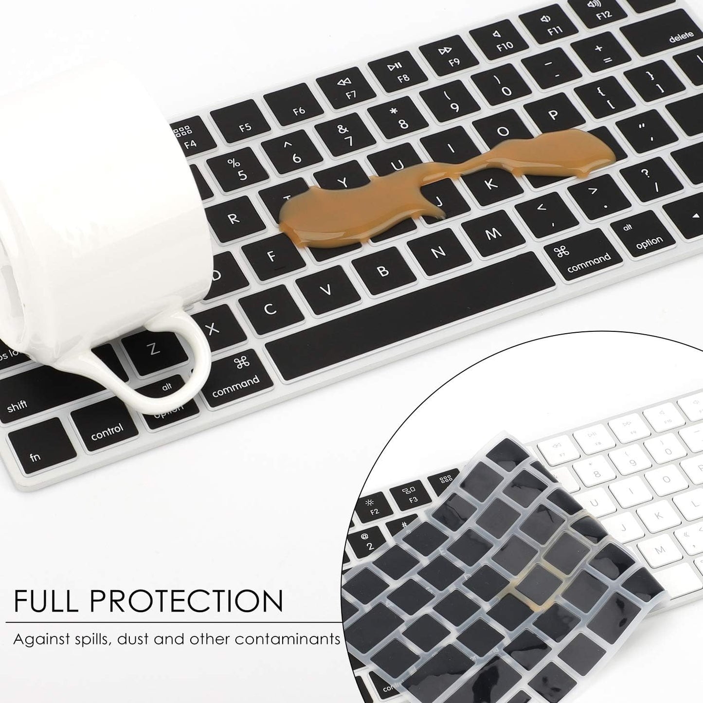 Allinside Black Cover for Apple Magic Keyboard (MLA22LL/A) with US Layout