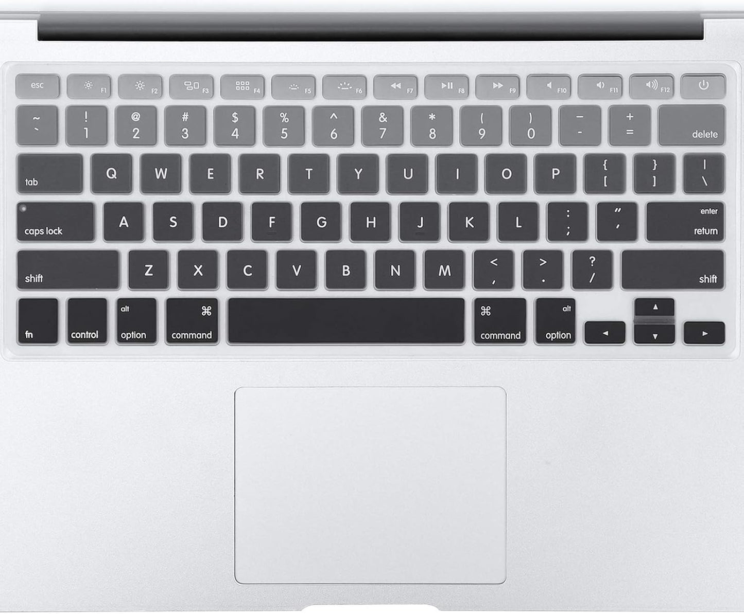 Allinside Gray Ombre Keyboard Cover Skin for MacBook Pro 13" 15" 17" (2015 or Older Version), MacBook Air 13" A1369/A1466, Older iMac Wireless Keyboard MC184LL/B