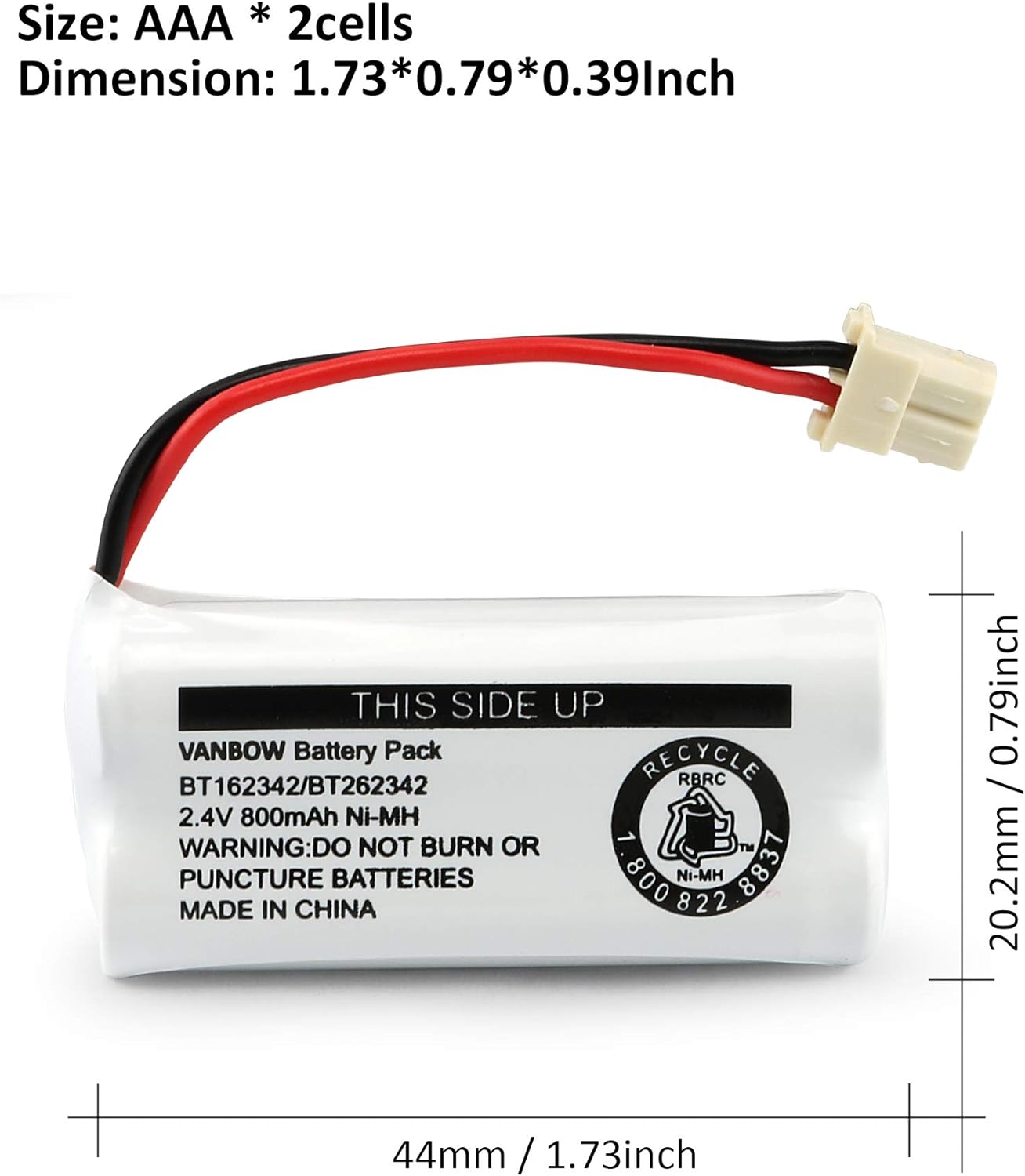 BT183342 BT283342 BT166342 BT266342 BT162342 BT262342 Cordless Phone Battery Compatible with CS6114 CS6419 CS6719 EL52300 CL80112 CS6719-2 Cordless Handsets (Pack 3)