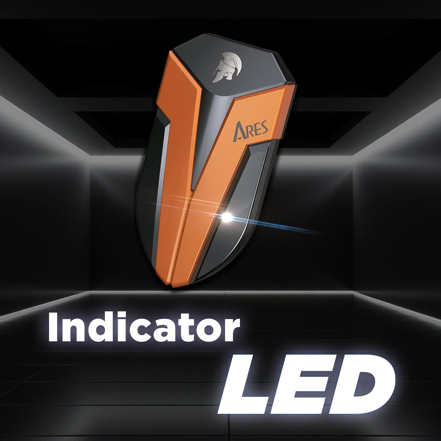 DATO 1TB External SSD, ARES Amber Shield Portable SSD w/LED, Up to 1600/1500 MB/s, OTG-Supported, Waterproof USB 3.2 Gen 2x2 Type C Rugged External Solid State Drive