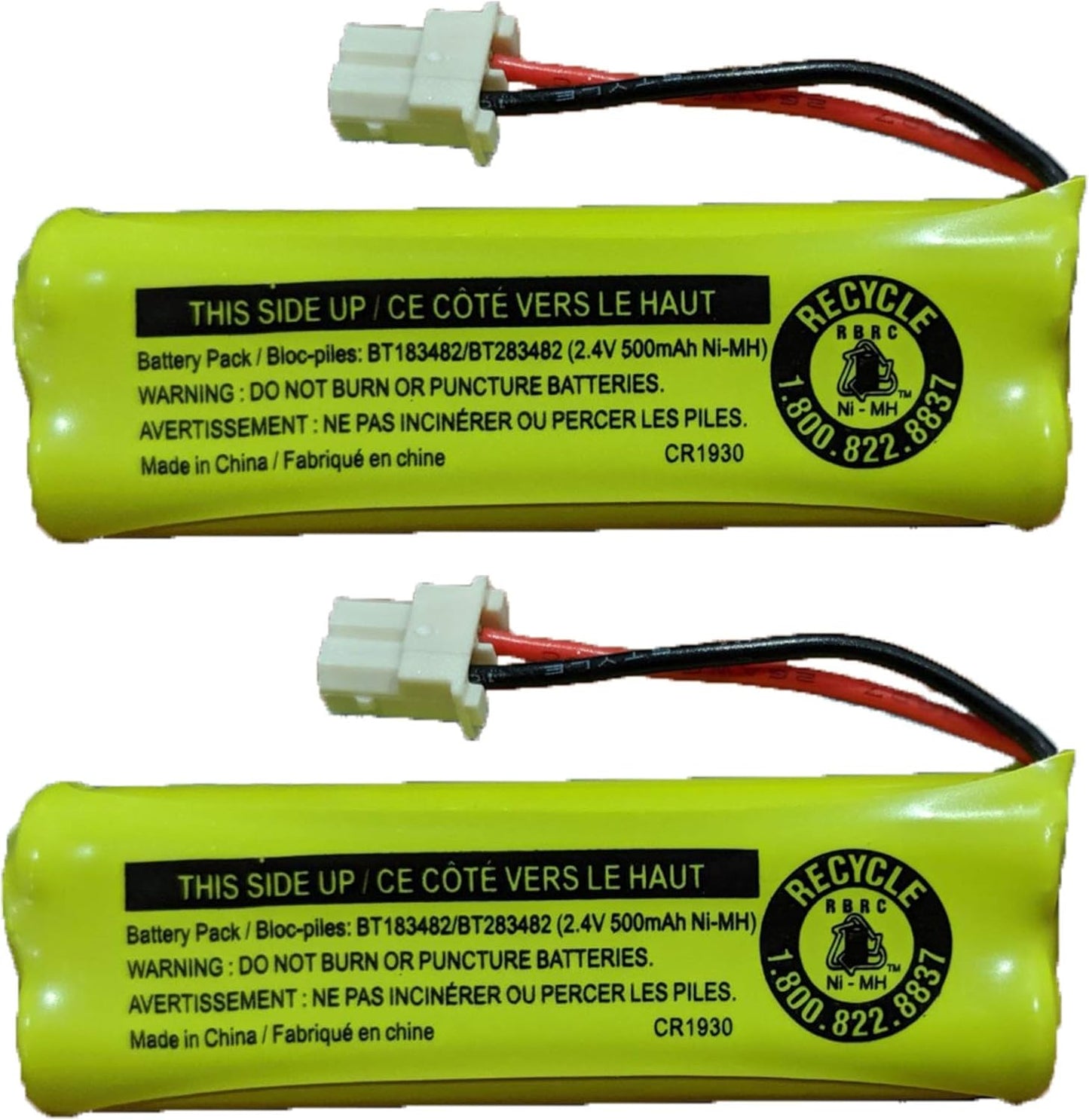 JustGreatDealz Battery BT183482 BT283482 for Vtech Cordless Telephones CS6114 CS6409 CS6419 DS6401 DS6421 DS6422 DS6423 DS6424 DS6425 DS6426 DS6472 LS6405 LS6425 LS6426 LS6475 LS6476 (2-Pack)