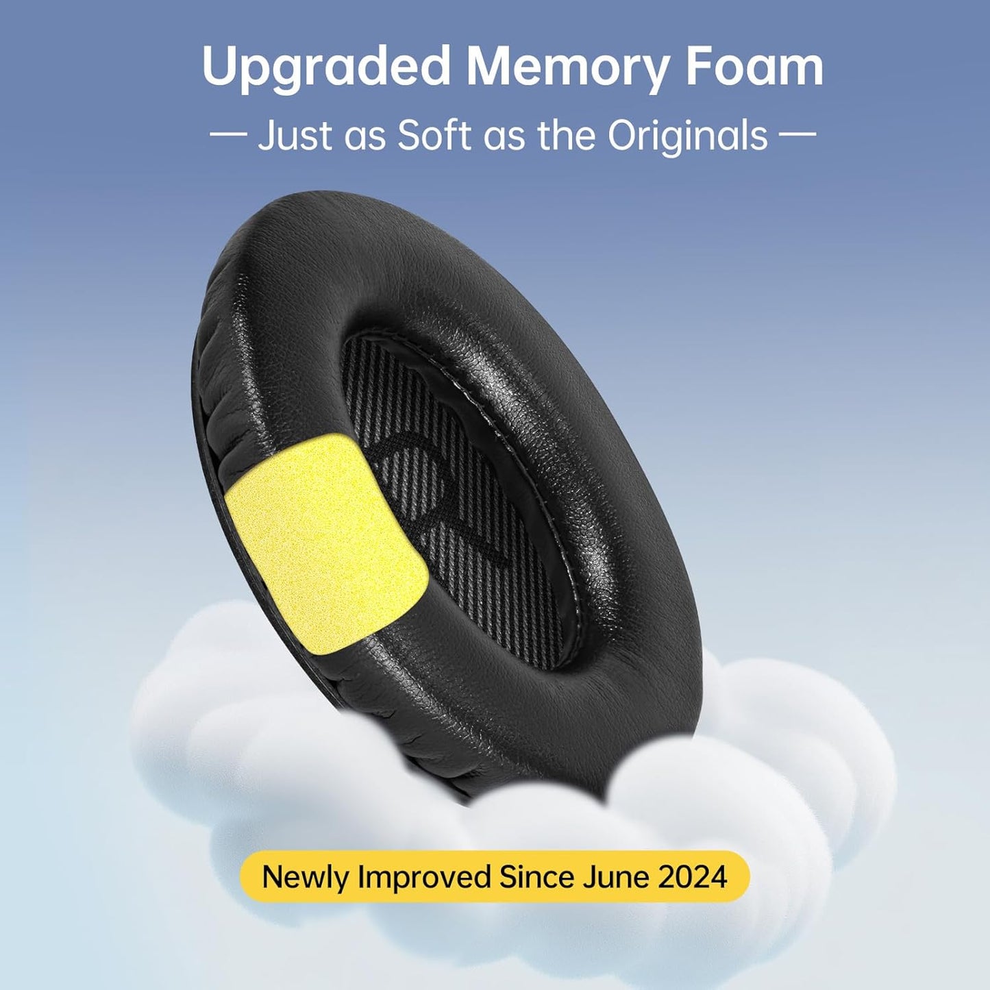 Aurivor Replacement Ear-Pads for Bose Quiet-Comfort QC 35 (ii) 25 15 2 Headphones, Tear-Proof Cushion for QC35 (ii) QC25 QC15 QC2 SoundTrue/SoundLink AE2/AE2i/AE2w Around-Ear Headphones (Black)