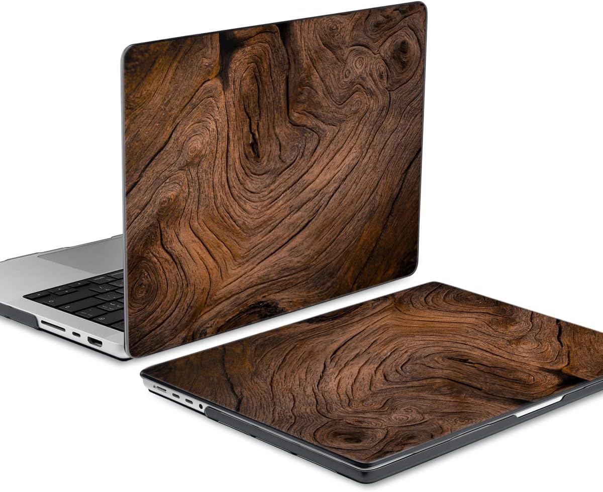 DONGKE for M4 MacBook Pro 16 Inch Case 2024 2023 2021 A3403 A3186 M3 A2991 M2 A2780 M1 A2485 Pro/Max Chip, Plastic Hard Shell Case & Keyboard Cover for Mac Pro 16 with Touch ID, Wood Grain