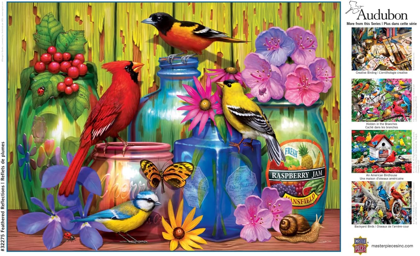 Baby Fanatics MasterPieces 300 Piece EZ Grip Jigsaw Puzzle - Feathered Reflections - 18"x24"