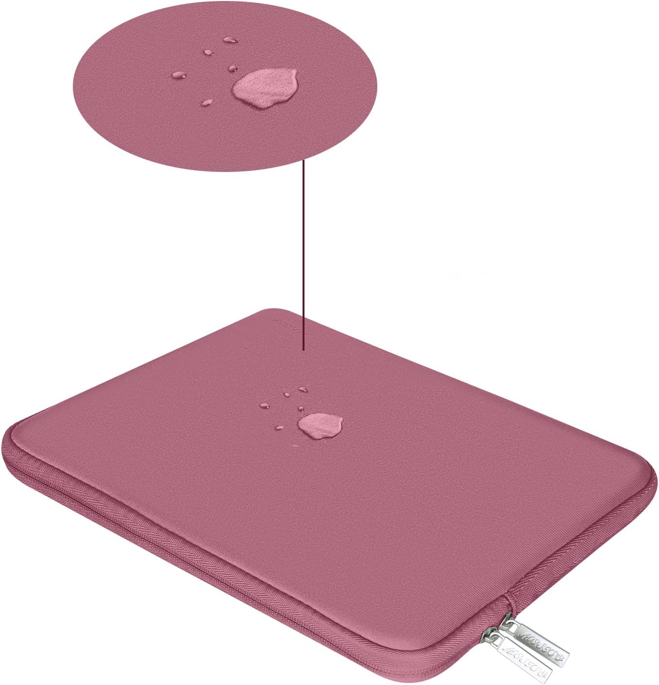 MOSISO Laptop Case 14 inch, 14 inch Laptop Sleeve Bag Compatible with HP Lenovo Dell ASUS Acer, HP Stream, Dell Latitude, Lenovo IdeaPad, Neoprene Computer Sleeve Bag with Small Case, Dusty Rose