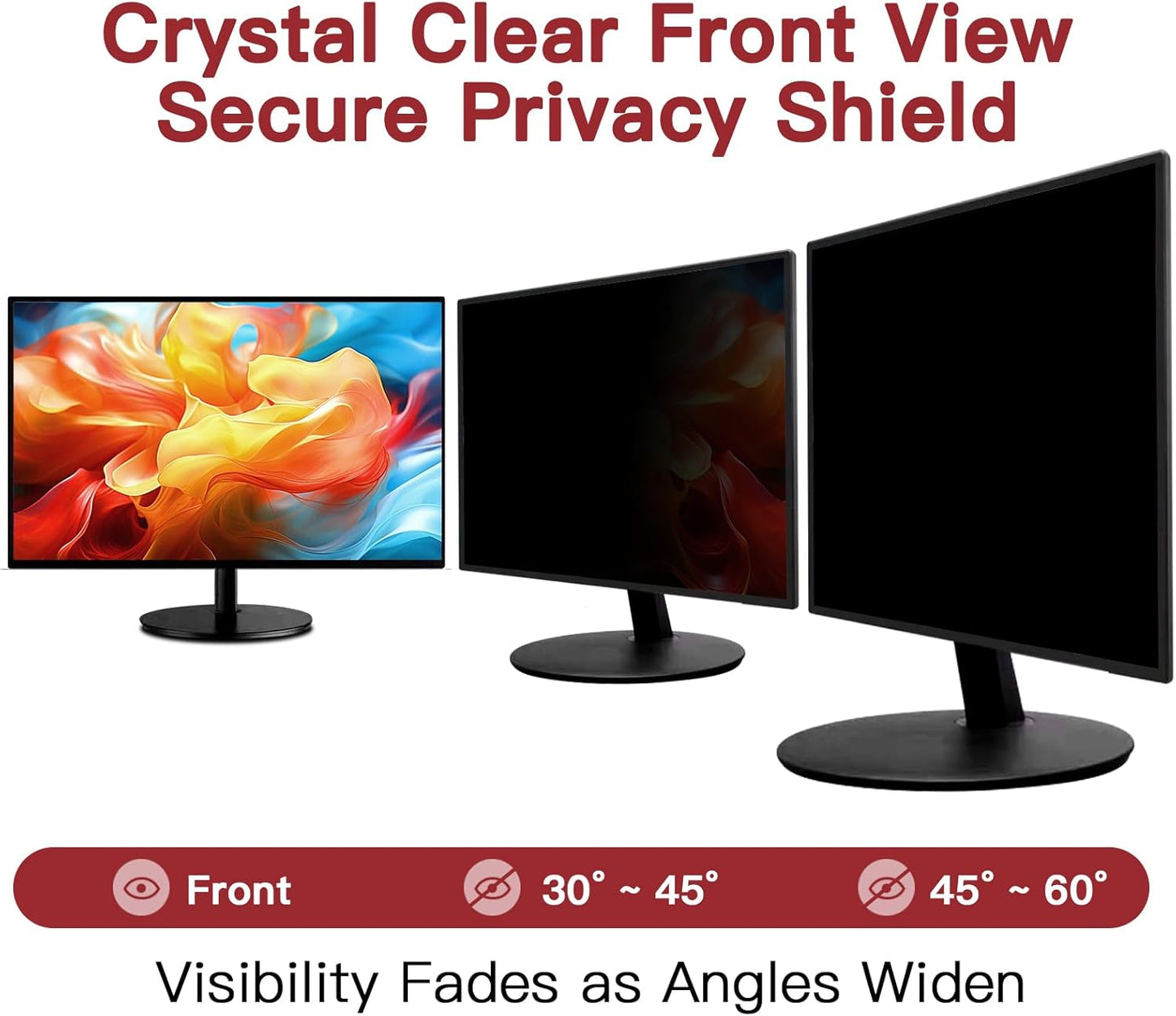 2 Pack 21.5 Inch Privacy Screen for Computer Monitor, Eye Protection Anti Glare Computer Screen Cover, Removable Anti-Scratch Computer Screen Privacy Shield for 21.5'' 16:9 Aspect Ratio Monitors