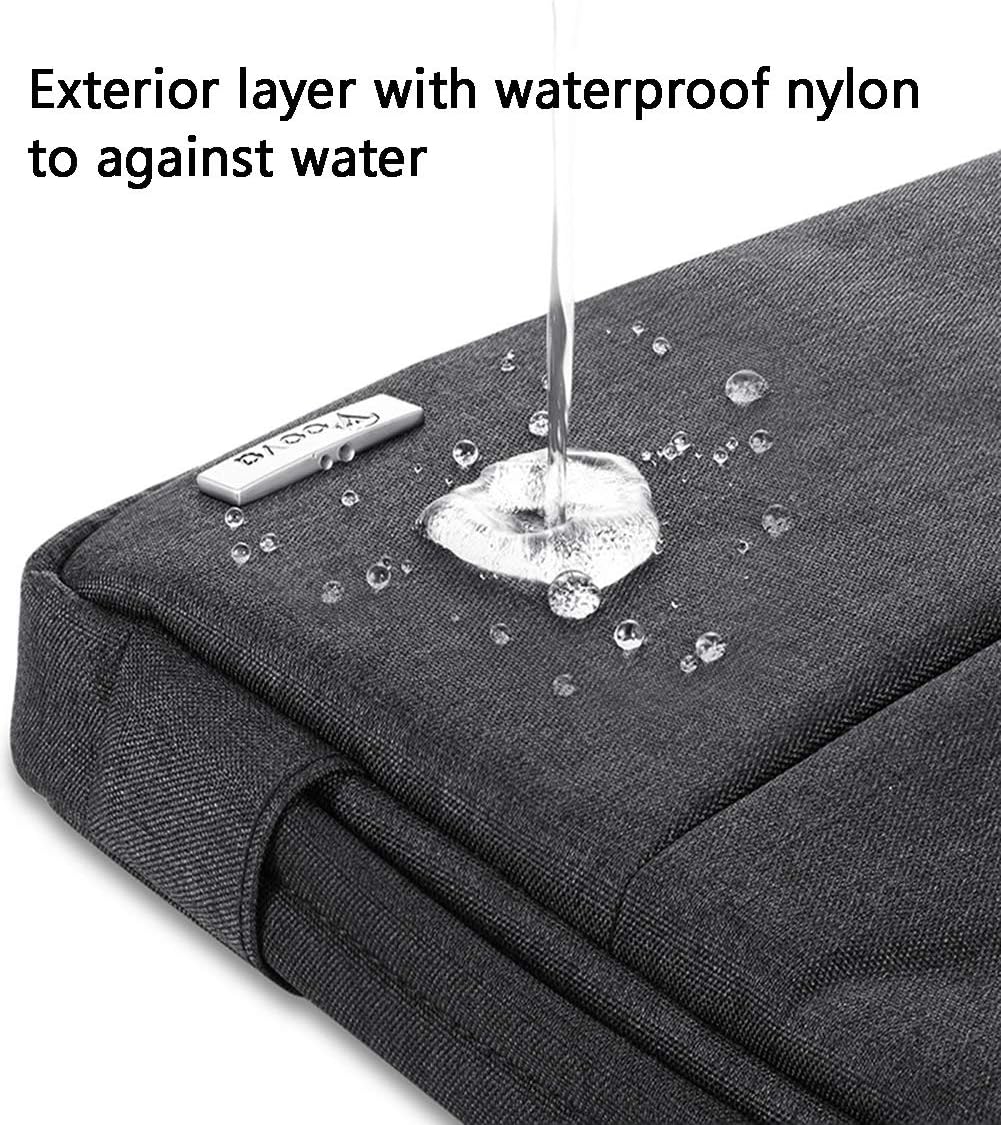 Voova Laptop Sleeve Carrying Case 13 13.6 Inch Compatible with MacBook Air 13 M1/M2/M3/M4, MacBook Pro 13/14, IPad Pro 13, Waterproof Slim Computer Cover Bag, Black