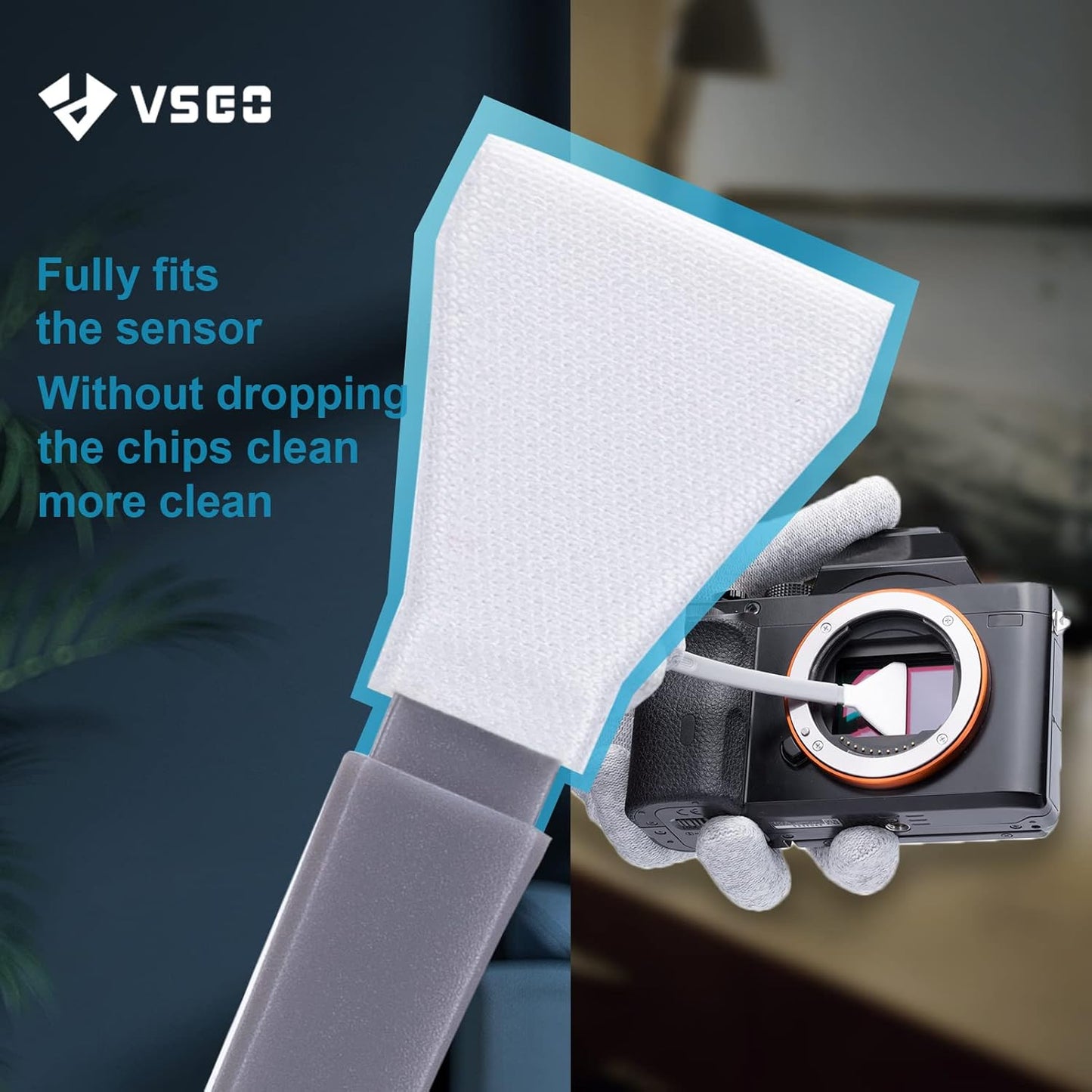 VSGO VS-S02-E APS-C Digital Camera Sensor Cleaning Kit Clean Swab × 10 with Sensor Cleaner Solution for Nikon Canon DSLR Cleaning