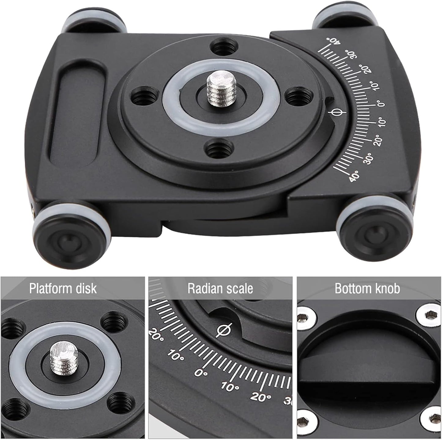 Camera Slider, Camera Car Aluminium Alloy 4 Wheeled Tabletop Slider with 1/4 Screws, Filming Equipment for Ball Head Phone Clamp DSLR Camera Video Camcorder