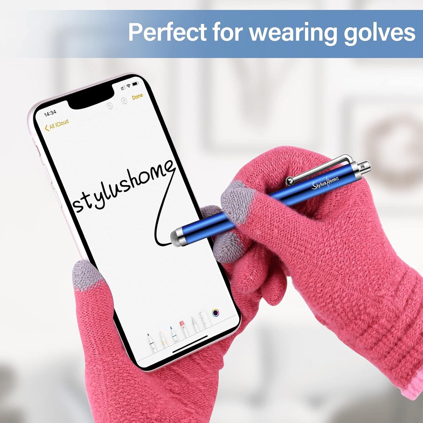 10 Pack Stylus Pens for Touch Screens, Mesh Fiber Tip Stylus Pens for ipad iPhone Tablets Samsung All Precision Capacitive Universal Touch Screen Devices