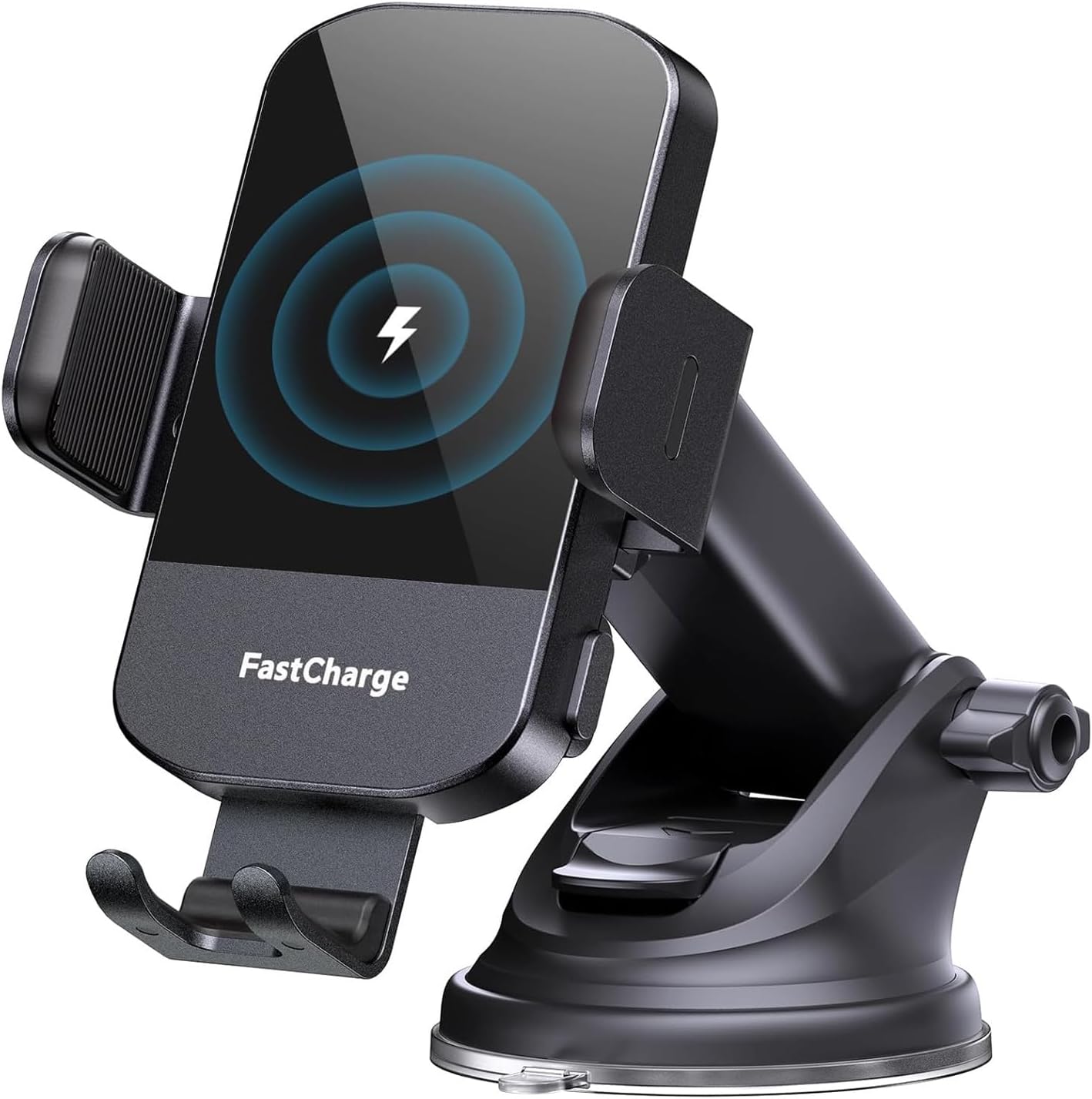 CHGeek 15W Fast Charging Auto Clamping Car Charger Phone Mount Phone Holder (Cranberry)