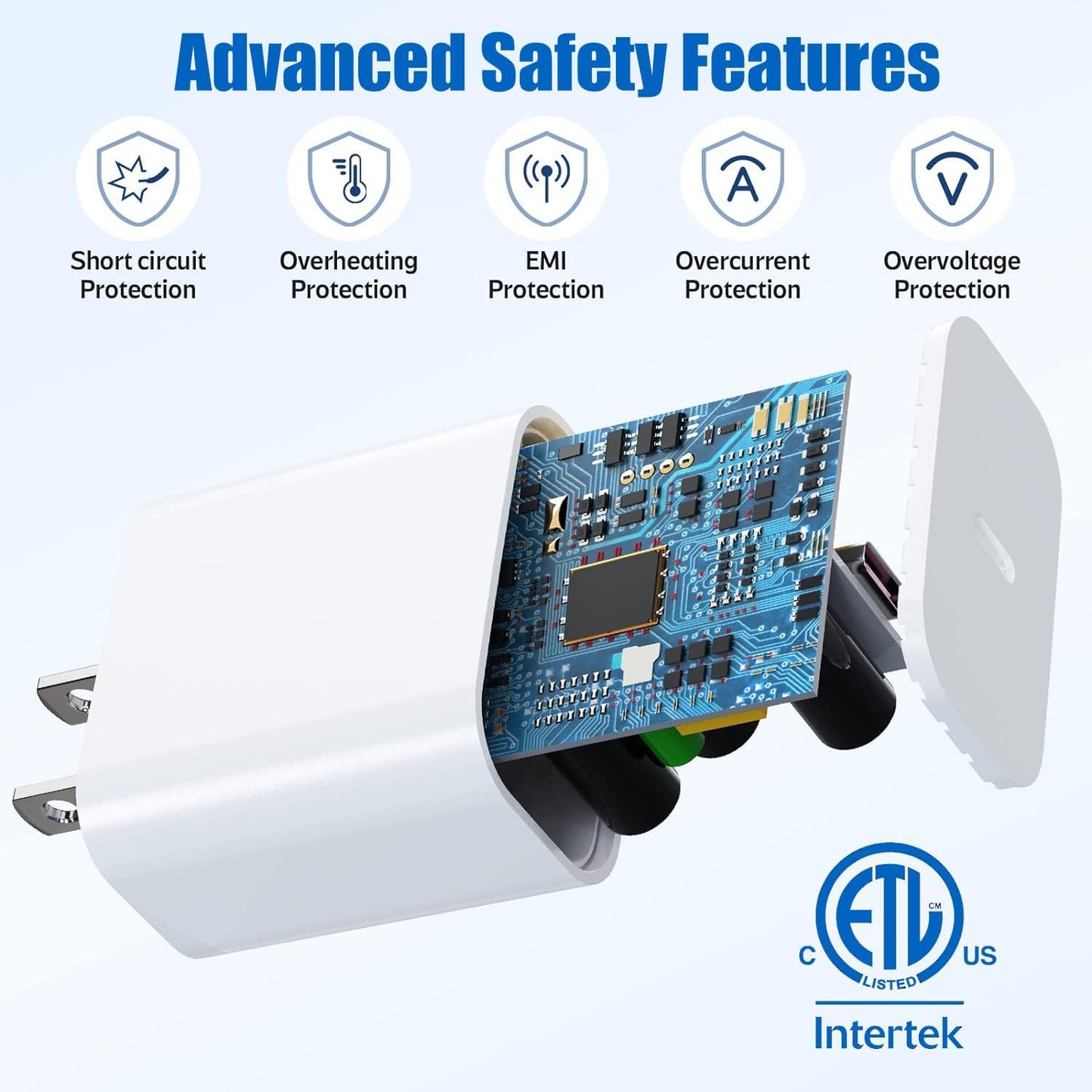 iPhone 15 Pro Charger Fast Charging, 2Pack 20W PD USB C Wall Charger Type C Block with USB C to C Fast Charging Cable Cord Compatible with Apple iPhone 15/15 Pro/15 Pro Max/15 Plus, iPad Pro/Air/Mini