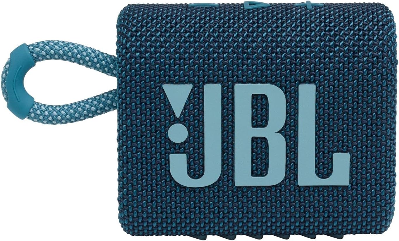 JBL Go 3 Portable Bluetooth Speaker - Waterproof and Dustproof, Available in Blue and Black