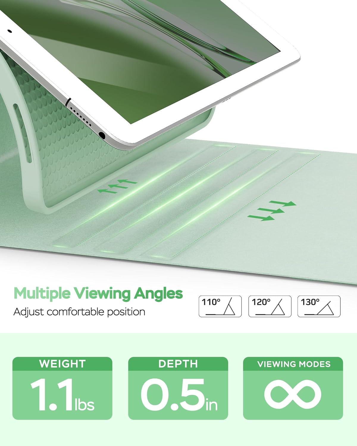 Keyboard Case for iPad 9th 8th 7th Generation Case 10.2" - 7 Colors Backlit Detachable Folio Keyboard Cover with Pencil Holder for iPad Pro 10.5" / iPad Air 3rd Gen (Green)