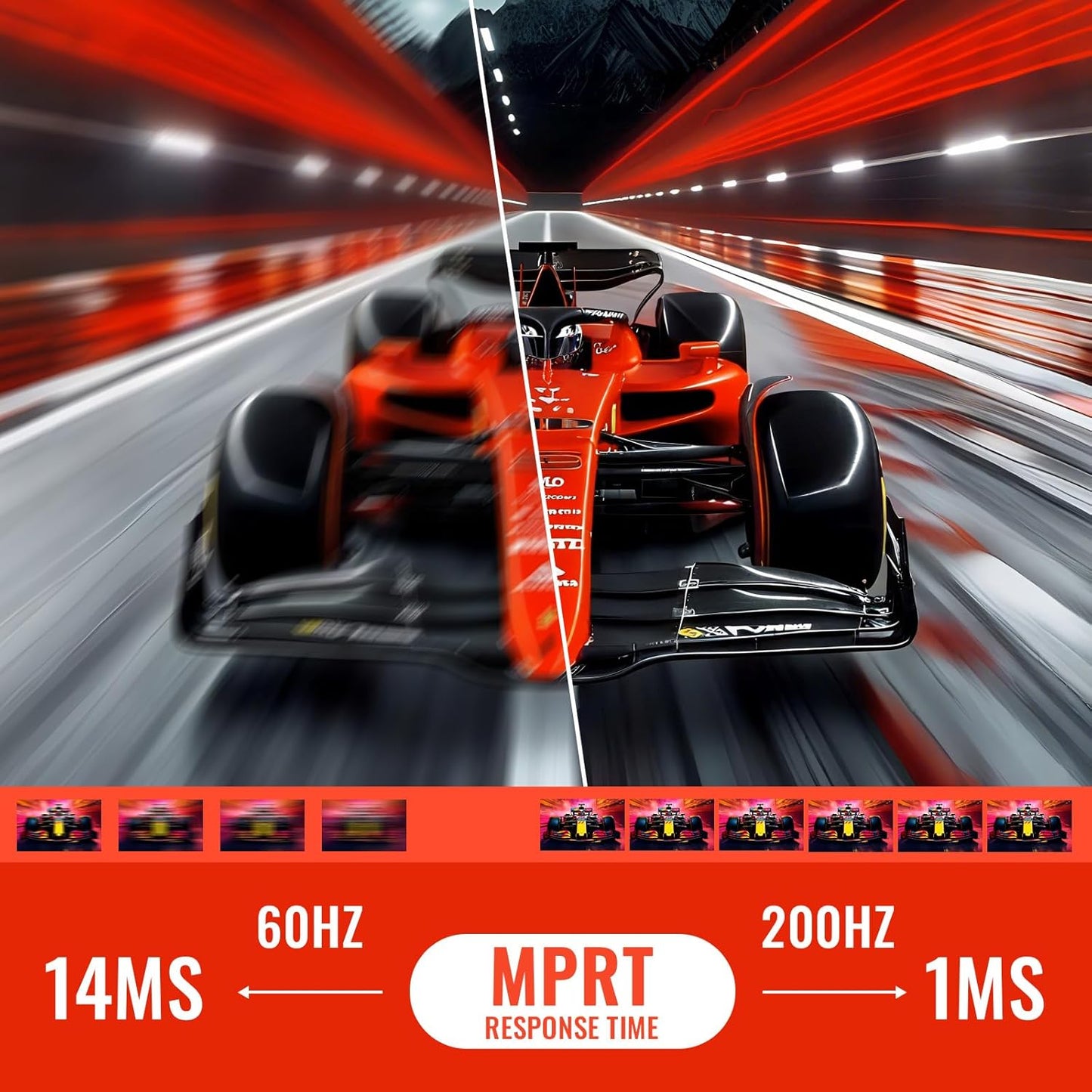 SANSUI Gaming Monitor, 24 Inch 200Hz 180Hz, FHD 1080P 1ms 110% sRGB Computer Monitor, HDMI DP Ports VESA Support for Game Office (HDMI Cable Included ES-G24F4H)