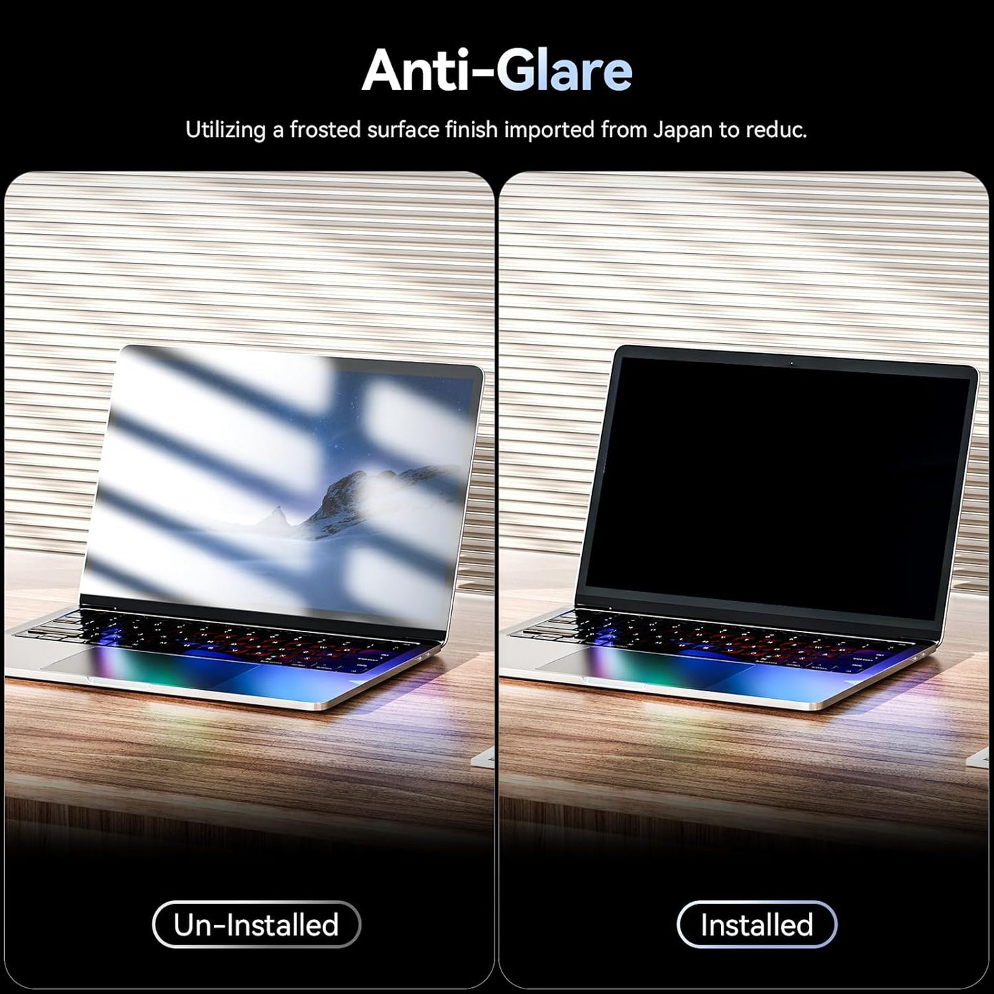 Magnetic 15.6 Inch Laptop Privacy Screen for 16:9 Computer Monitor, Removable Anti Glare Blue Light Filter Protector, 15 in Privacy Shield Compatible with Lenovo Hp Dell Acer Asus Thinkpad Envy Xps