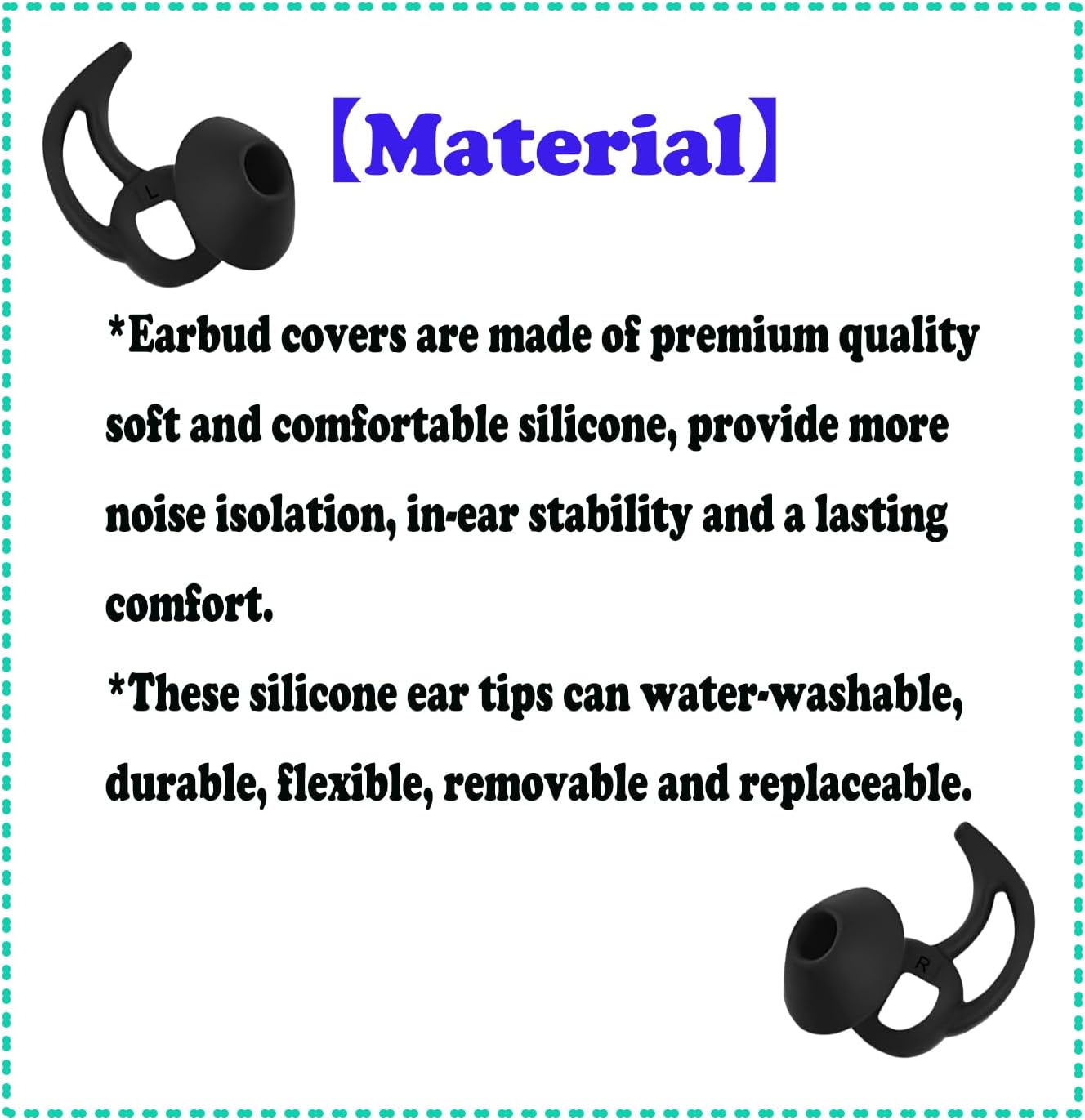 3 Pairs Earbud Tips Small，Eartips Compatible with Bose QuietComfort Earbuds and Sport Earbuds，Black