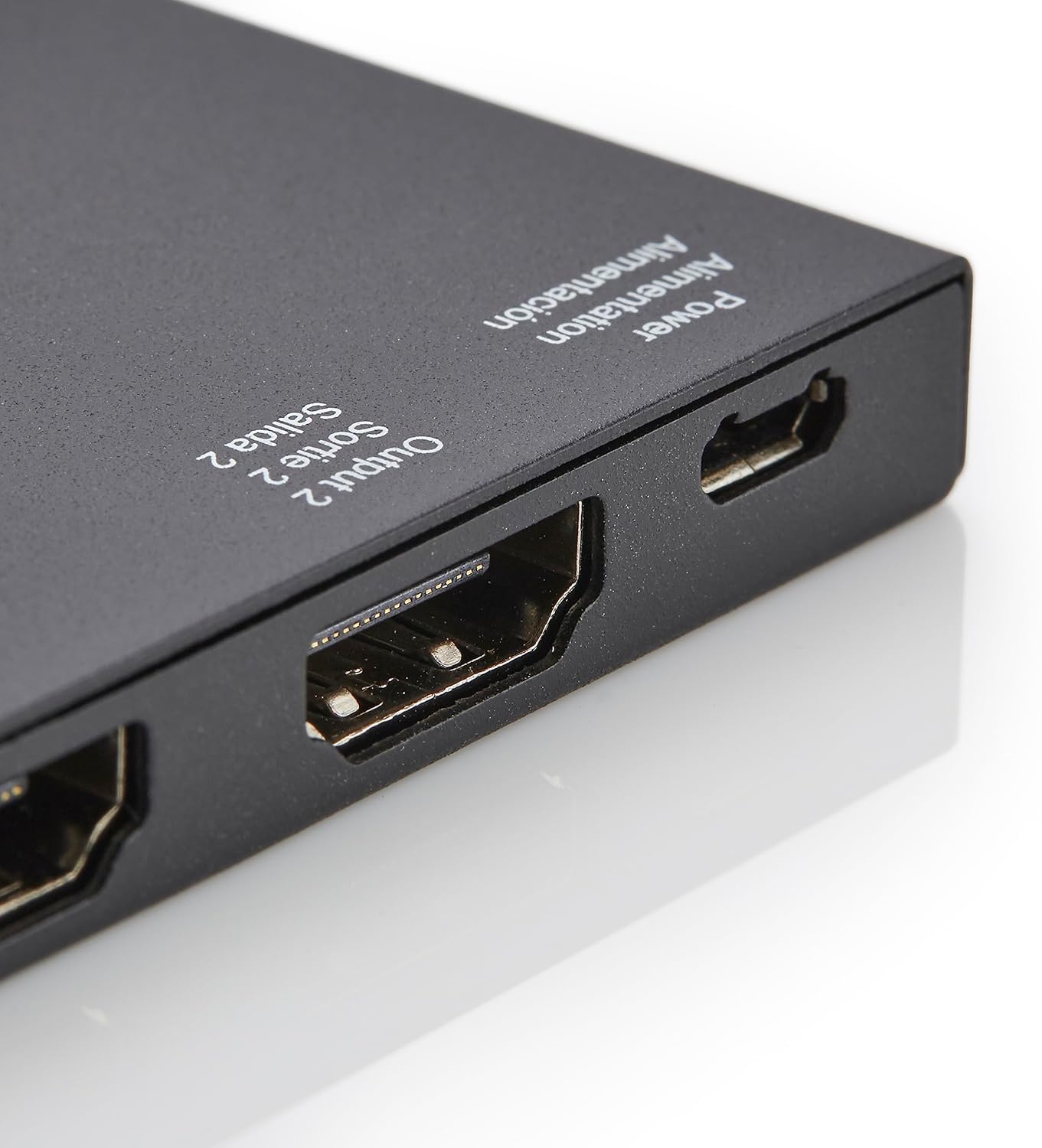 Amazon Basics HDMI Splitter 1 in 2 Out, 4K@60Hz for Dual Monitors, Mirror Only, Black