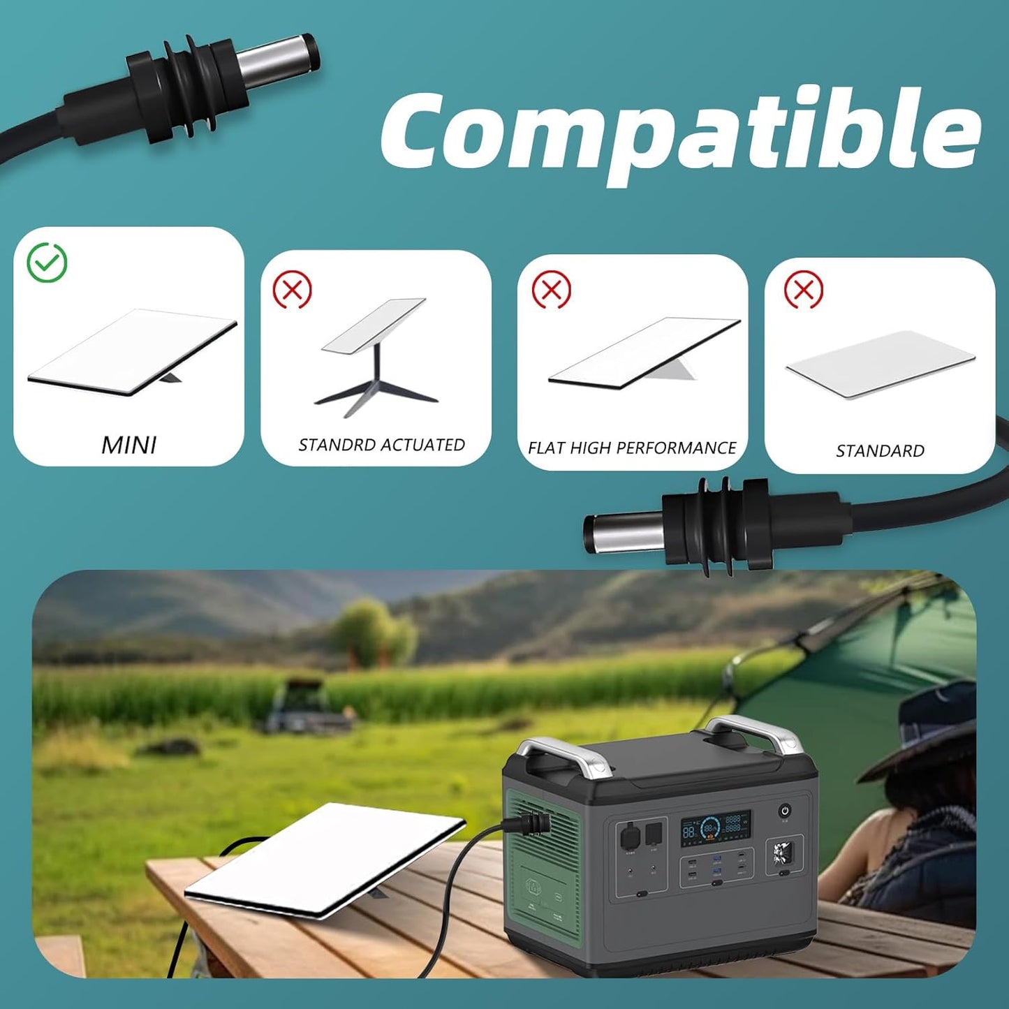 DC5521 Power Extension Cable for Starlink Mini,10FT 25FT 50FT 16AWG Waterproof DC 5521 Cord, DC Male to Male Extension Cable for Starklink Mini Work with 20V/65W+ PD Source (Male to Male 10 FT)