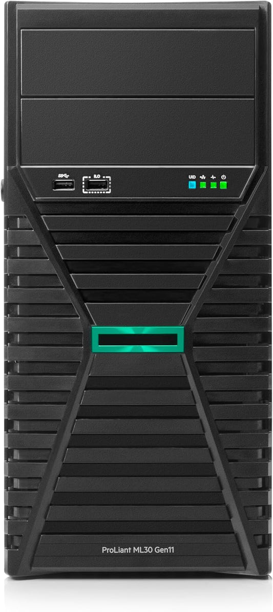 Hewlett Packard Enterprise ProLiant ML30 Gen11 Tower Server with Intel Xeon 6325P, 32GB DDR5, 2x960GB SSD, MR216i-p RAID, 8SFF Bays, Dual 500W PSU (P86726-005)