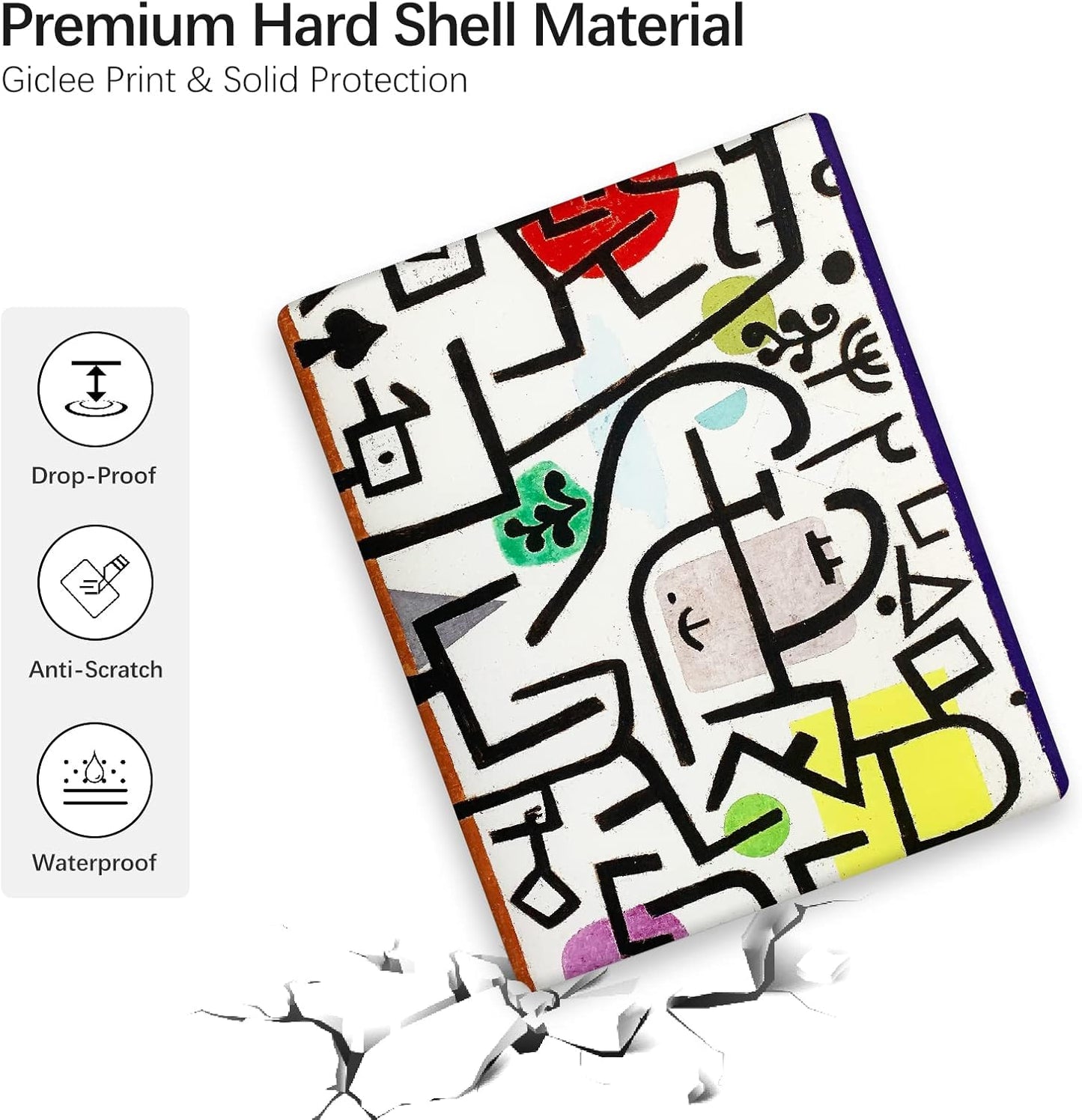 Berkin Arts for MacBook Air 13.6 inch Case A3240 A3113 A2681 (M4 M3 M2) 2025 2024-2022 Release with Keyboard Cover & Screen Protector Naive Art (Picture of A Journey by Paul Klee)