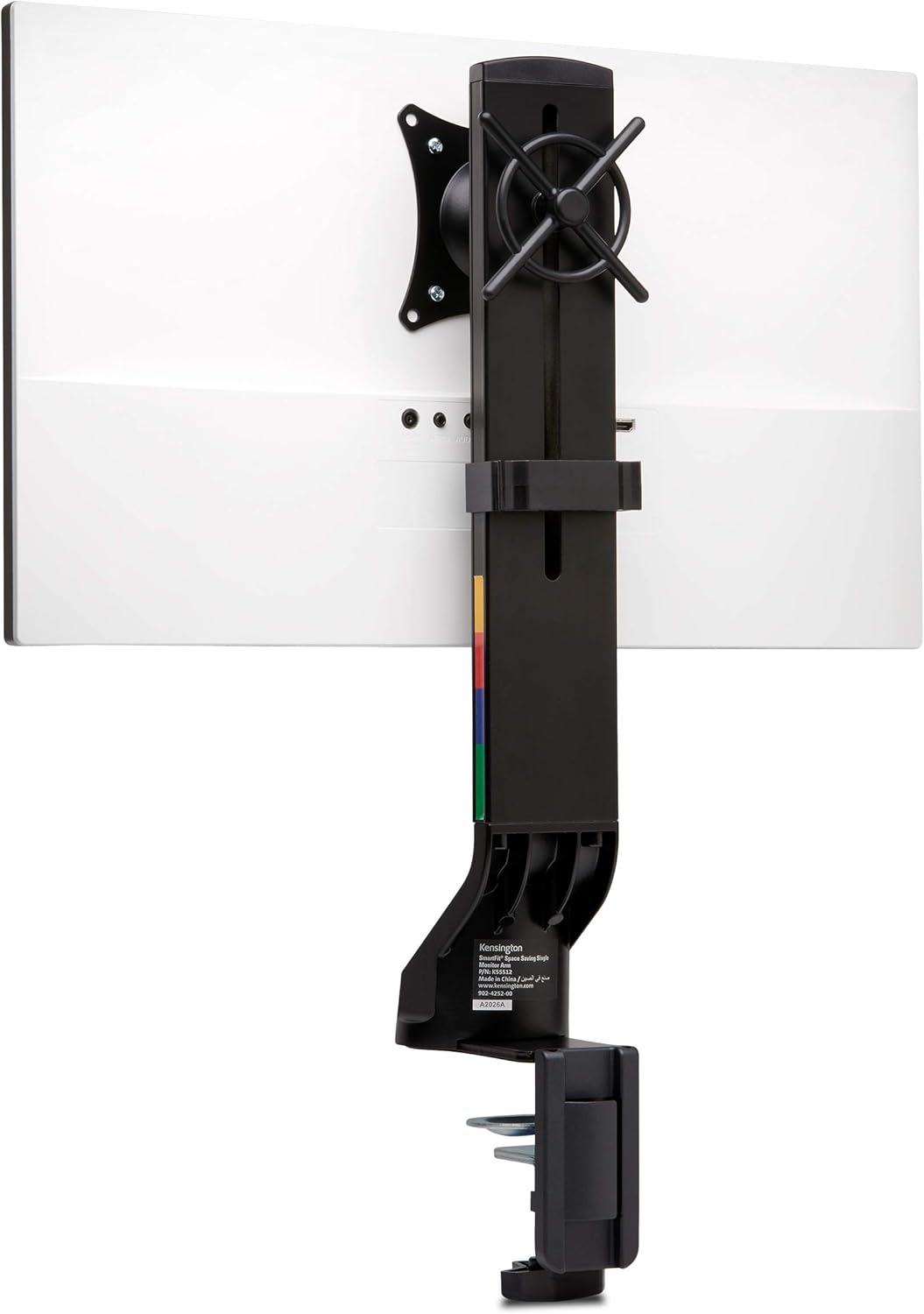 Kensington Single Monitor Desk Mount, C-clamp Vesa Stand Fits up to 32 inch Ultrawide Samsung LG , Low Profile Vertical Mount, Height Adjustable Free Standing Arm,K55512WW Black