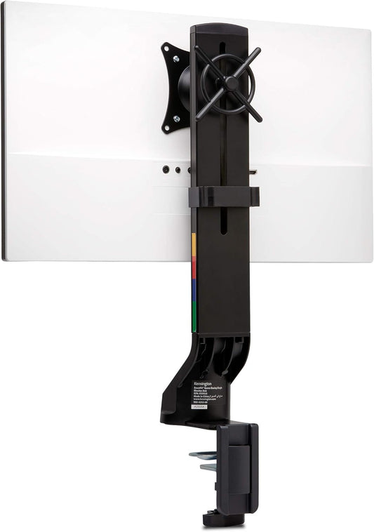 Kensington Single Monitor Desk Mount, C-clamp Vesa Stand Fits up to 32 inch Ultrawide Samsung LG , Low Profile Vertical Mount, Height Adjustable Free Standing Arm,K55512WW Black