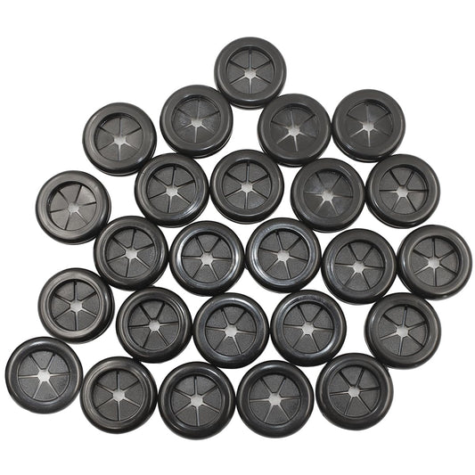 3/4 inch Rubber Grommets for Wiring, 5/8 Inch ID, Firewall Grommets Automotive Cable Cords Hoses Protection, Double-Sided Rubber Plugs for Round Holes, 25 Pcs, 16x20 mm
