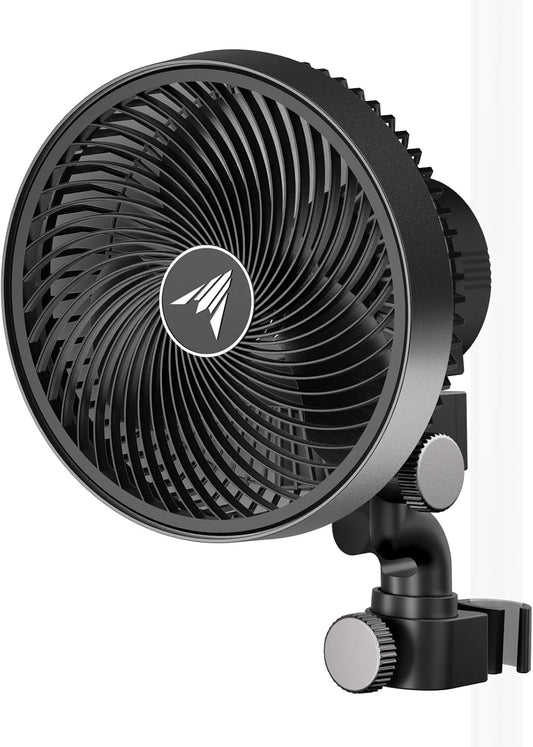 AC Infinity CLOUDRAY A6, Grow Tent Clip Fan 6” with Redesigned Long-Life EC Motor, Custom 10 Dynamic Wind Speeds, Weatherproof IP-54, Manual Swivel, for Hydroponics Circulation Cooling