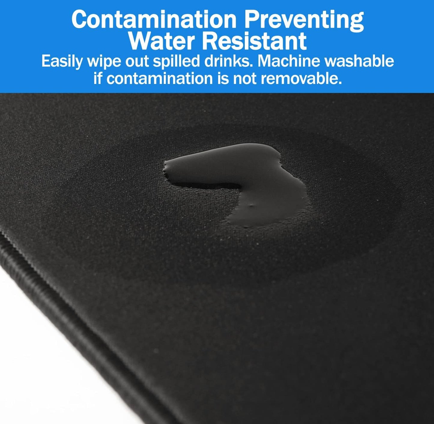 2XL Huge Extra Large Gaming Mousepad for Full Desk - Super Thick Nonslip Rubber Base and Waterproof Desktop Keyboard Extended Mouse Mat (Black, 2XL (36''x18''))