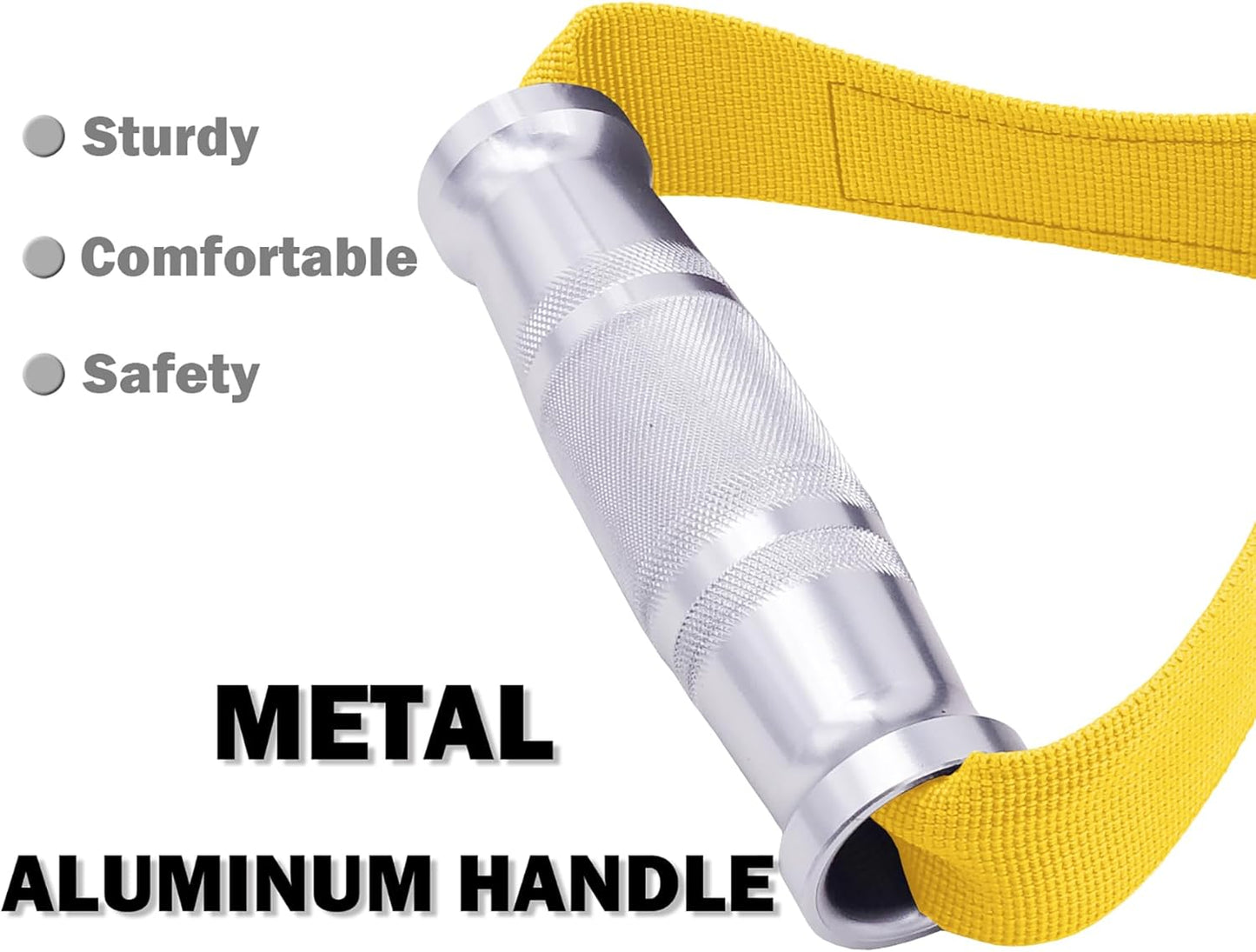 J Bryant Fitness Metal Gym Handles for Cable Machine Attachment Heavy Duty Aluminum Alloy Handle Grips Durable Workout Handles for Resistance Bands Pulley LAT Pull Down System