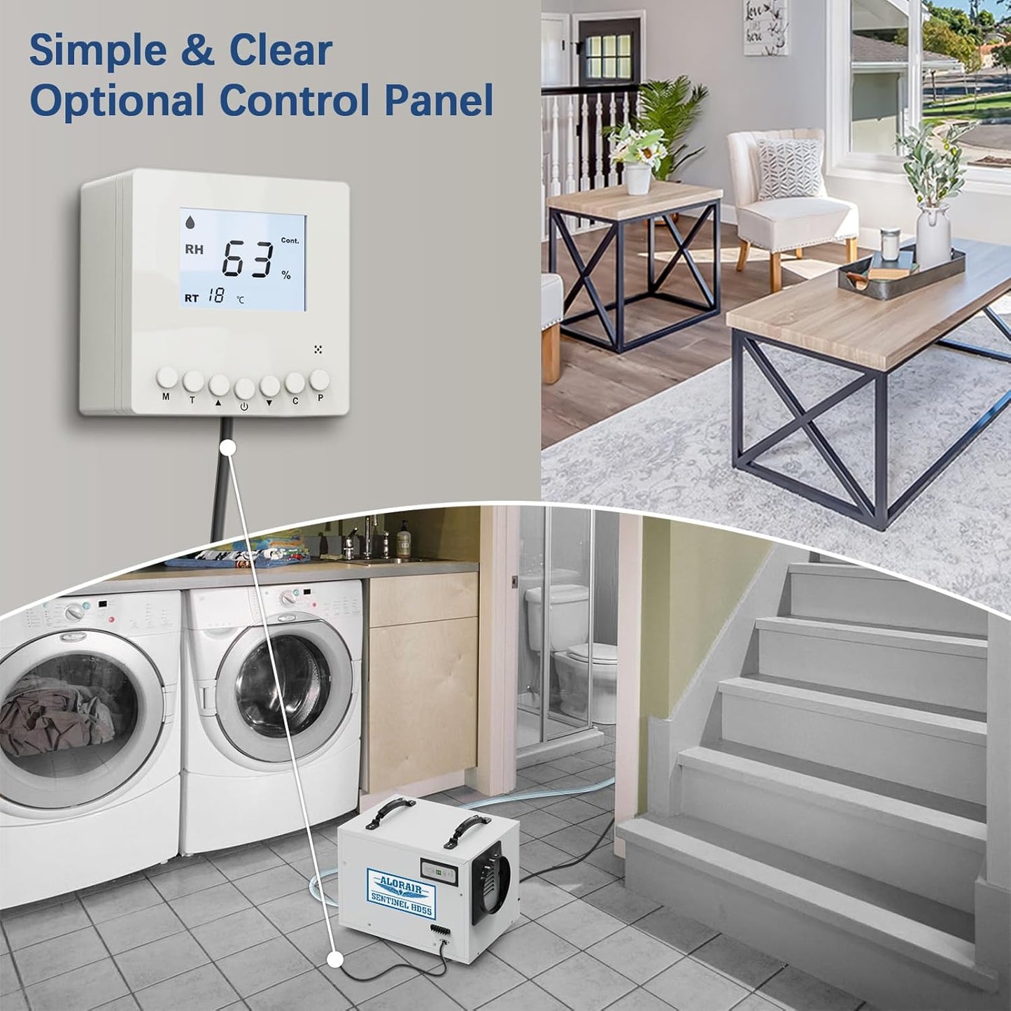 ALORAIR 120 Pints Commercial Dehumidifier for Crawl Spaces & Basements with Drain Hose, Compact Dehumidifiers for Home and Industry Water Damage, Auto Defrost, 5-Year Quality Coverage