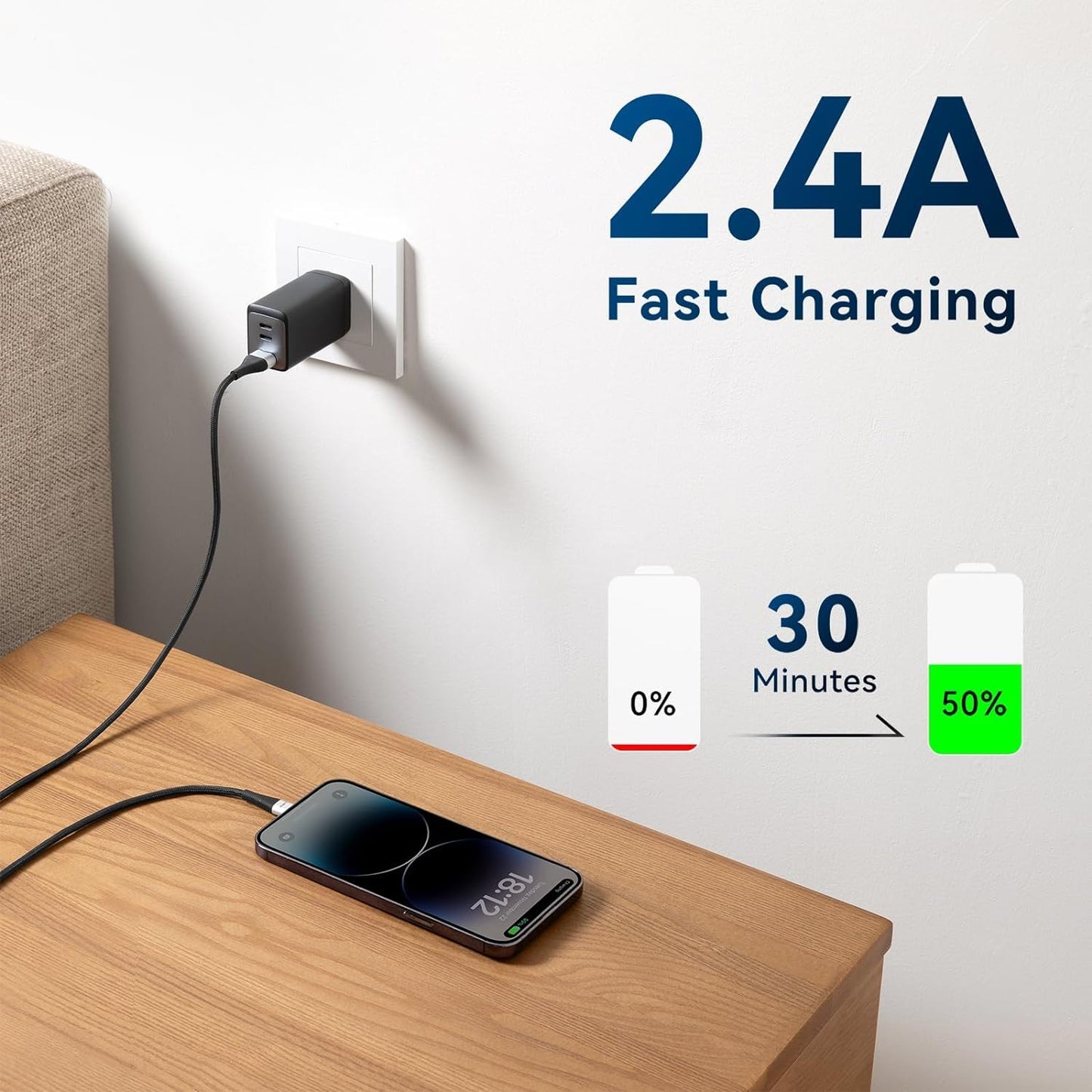 Extra Long iPhone Charger Cord 15FT 2Pack, Apple MFi Certified USB A to Lightning Cable Braided Fast Charging Cord Compatible with iPhone14/13/12/11 Pro Max/Pro/XS Max/XS/XR/X/8 Plus/8/7/iPad/iPod