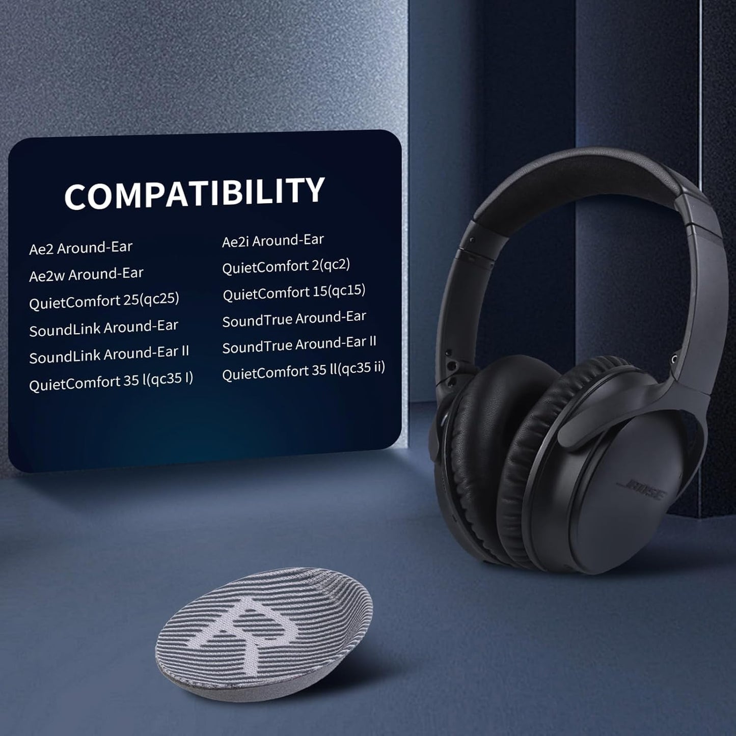 Ear Pads for Bose QC35: Durable Comfortable Noise Cancellation Replacement Cushion Earpads for Bose Quitecomfort 35 QC35 QC35 ii Headphones with Good Audio Quality