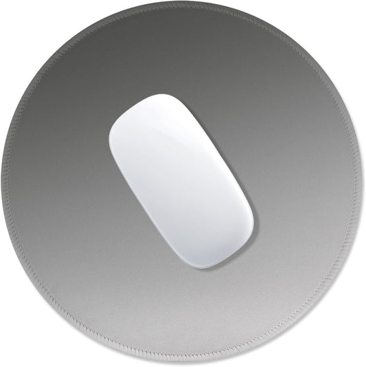 ITNRSIIET Mouse Pad Non-Slip Rubber Base Smooth Surface Stitched Edges Waterproof Durable Compatible with All Mice for Office & Gaming, Desk Accessory, Diameter 8.7 inch, Ash Gradient