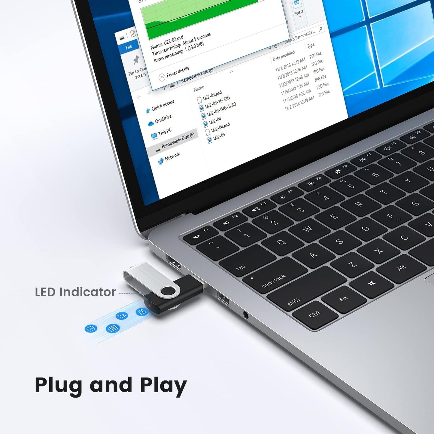 32GB Flash Drive 32gb USB Flash Drive 10 Pack Thumb Drive Memory Stick Swivel Jump Drive Keychain Design, Mixcolored