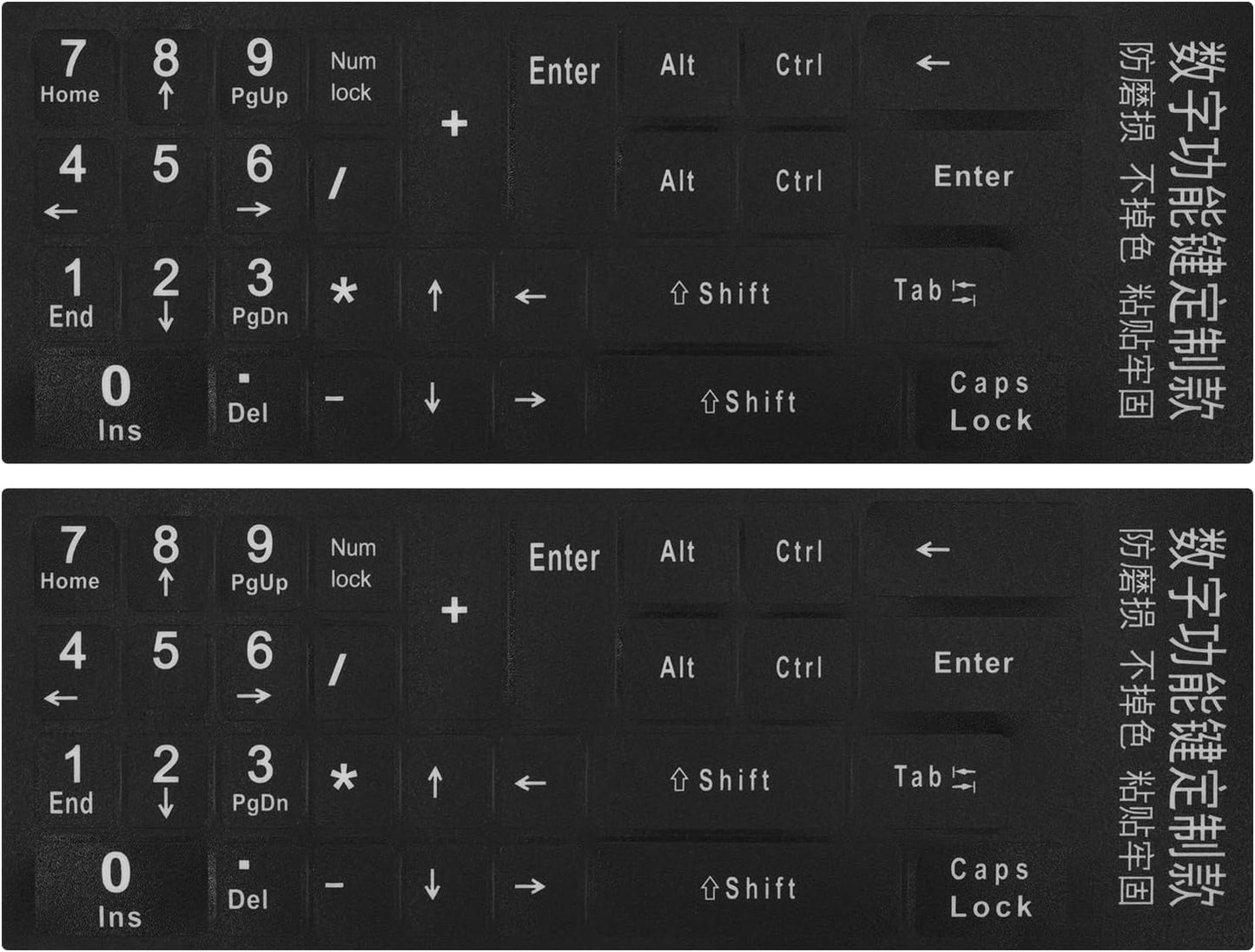 2PCS Keyboard Number Stickers, Keyboard Number Pad Replacement Stickers Universal for Wireless Numeric Pad Numpad Keypad, Laptop, Desktop, Computer, Keyboard Numbers Sticker -Matte