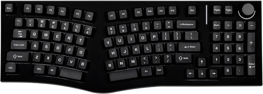 Feker Alice98 Ergonomic 98 Keys Custom Mechanical Keyboard, VIA Programmable, USB-C Wired Gaming Keyboard, Hot Swappable, 5 Layer Paddings, Control Knob, NKRO, RGB for Win/Mac (Black)