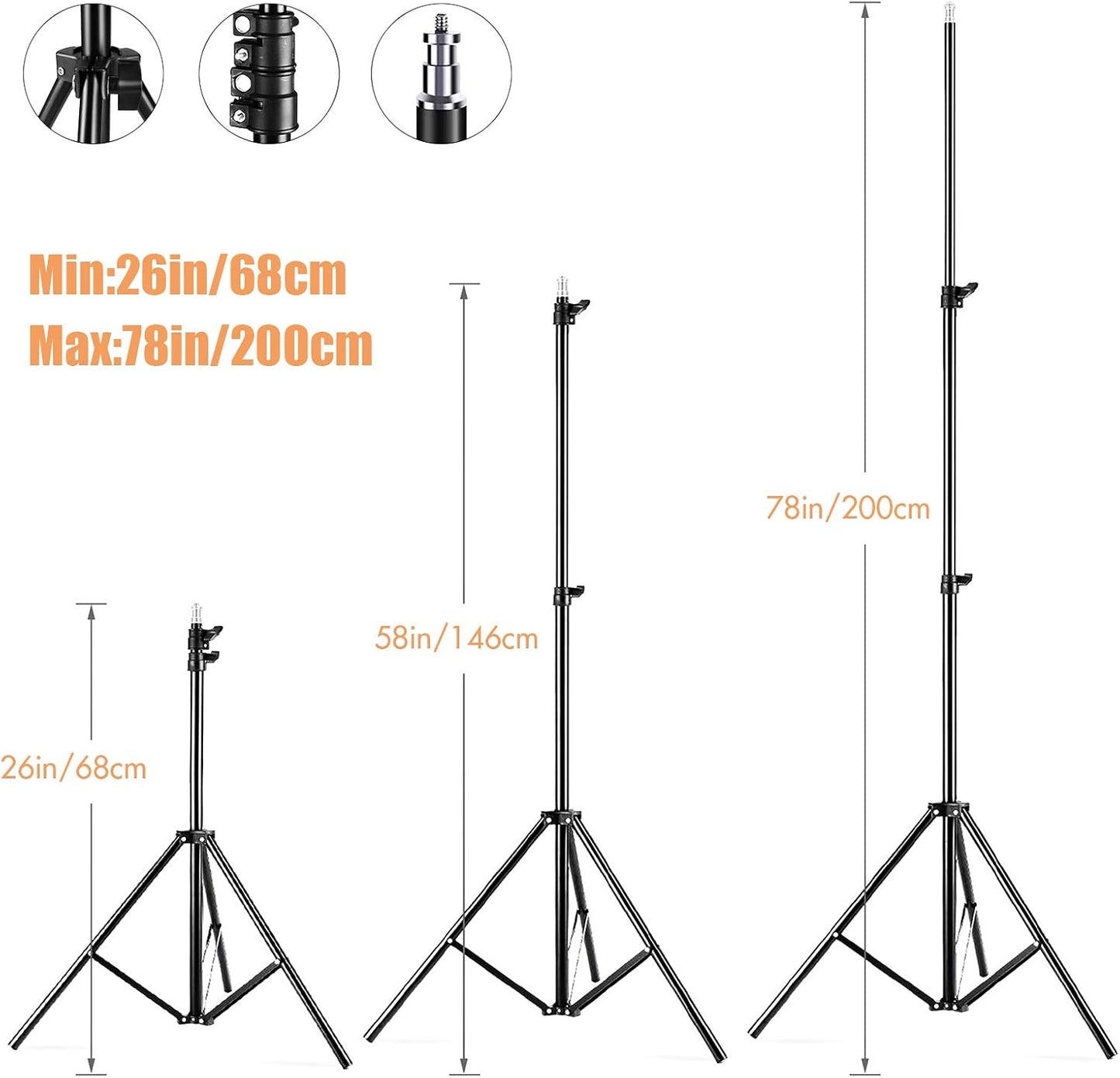 Andoer Softbox Photography Lighting Kit Professional Studio Equipment with 20"x28" Softbox, 2800-5700K 85W Bi-Color Temperature Bulb with Remote, Light Stand, Boom Arm for Portrait Product Shooting