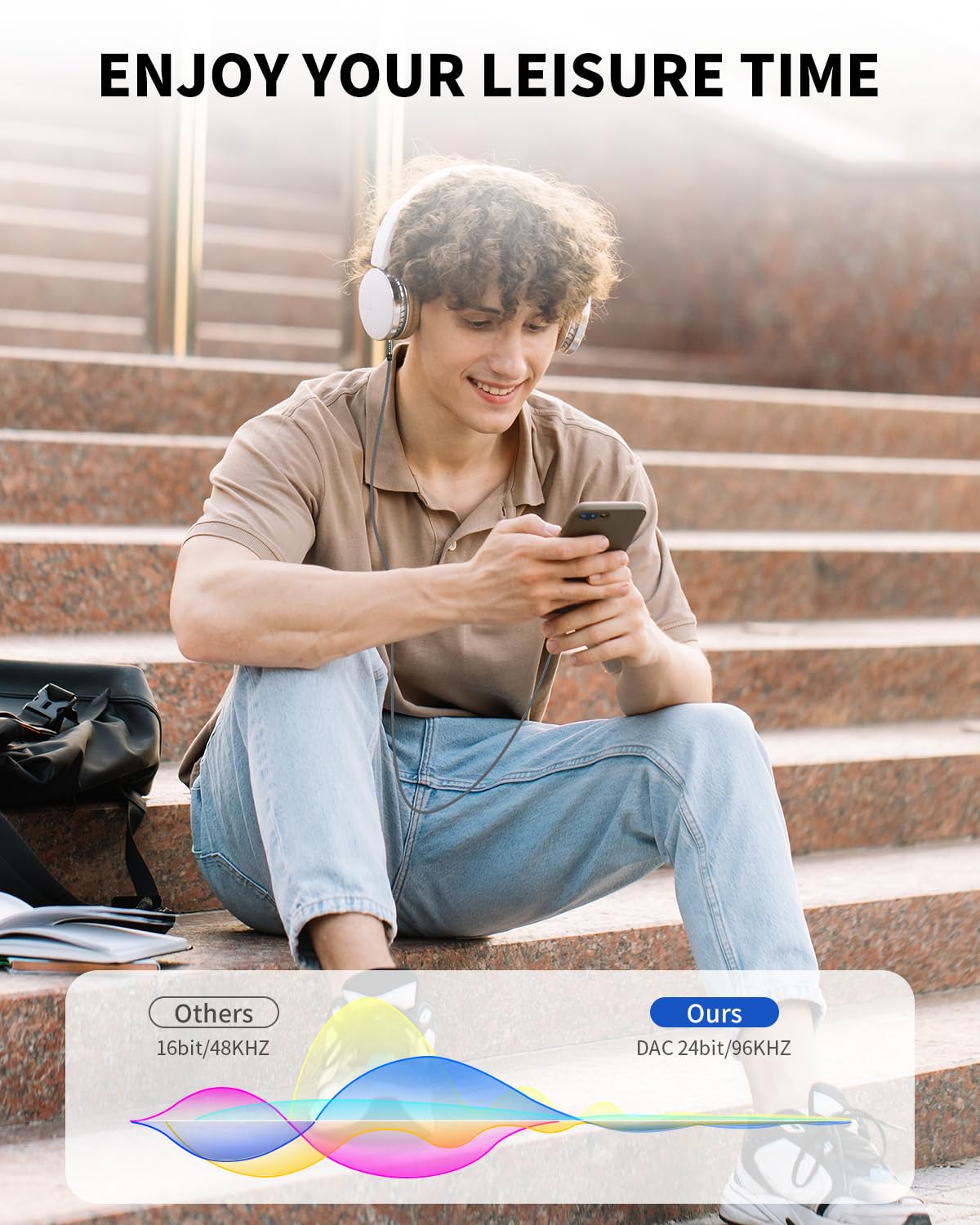 3.5mm Aux Cable, Silver-Plated Wire Core Male to Male Cord for Headphones Car Home Stereos Speaker Compatible with iPhone iPad iPod Echo -16.4FT/5M