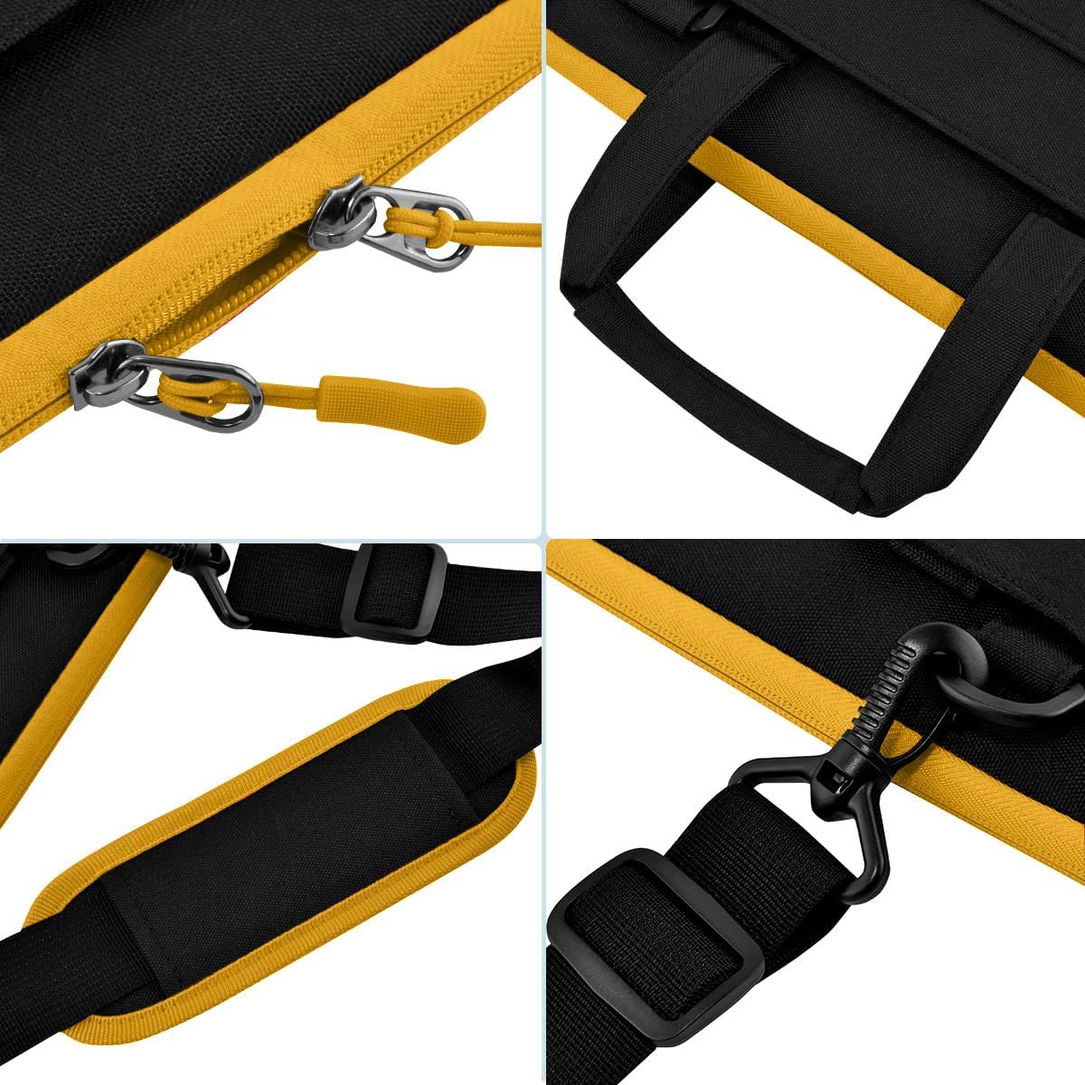 Universal Laptop Shoulder Bag 13-17.3 Inch Shockproof Briefcase with Multi-Pockets & Adjustable Strap for MacBook Pro/Air