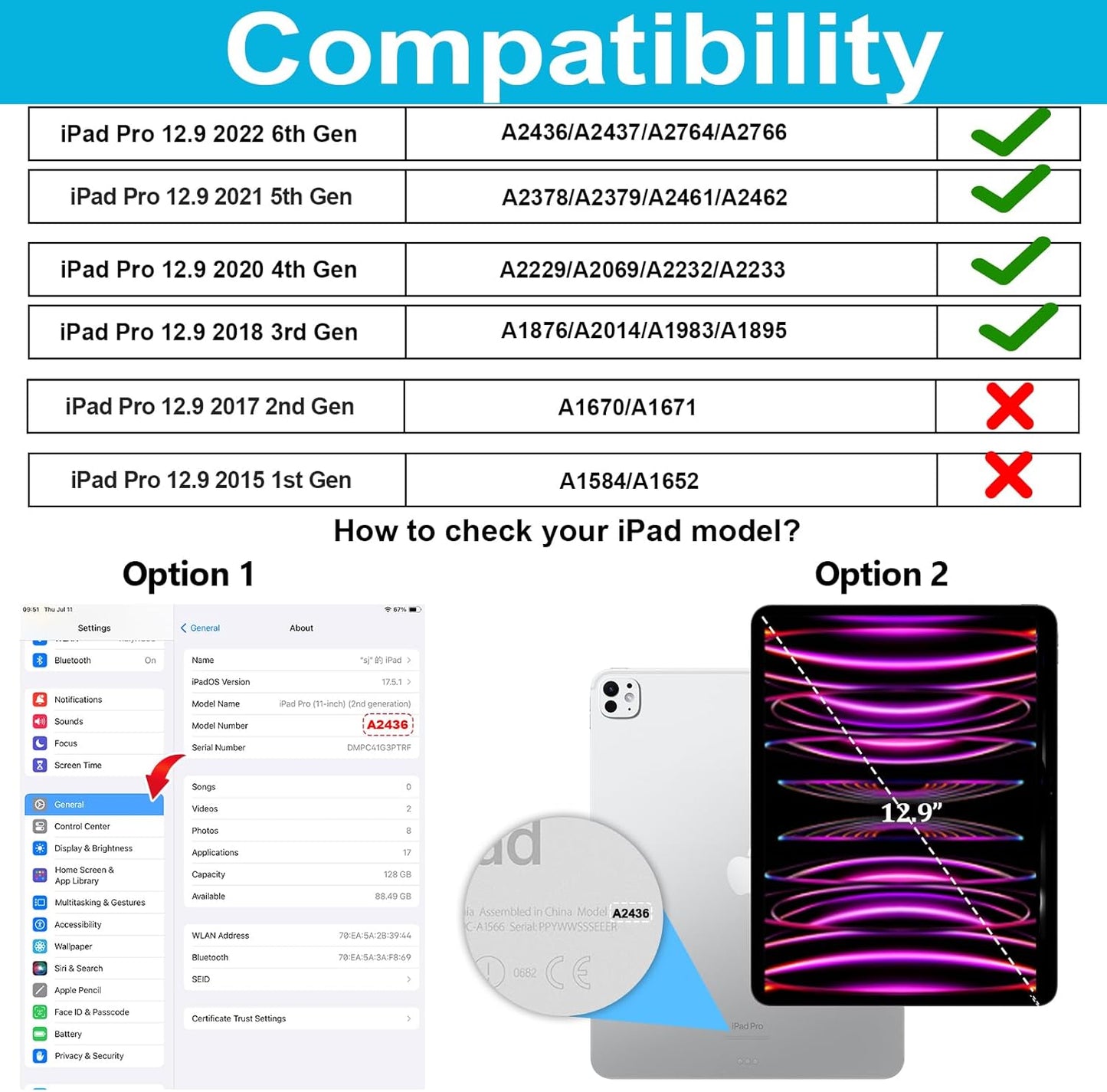 Case for iPad Pro 12.9 2022/2021/ 2020/2018: Cover for iPad Pro 12.9 6th/ 5th/ 4th/ 3rd Generation with Screen Protector- Stand- Pencil Holder- Handle- Shoulder Strap Red+Black