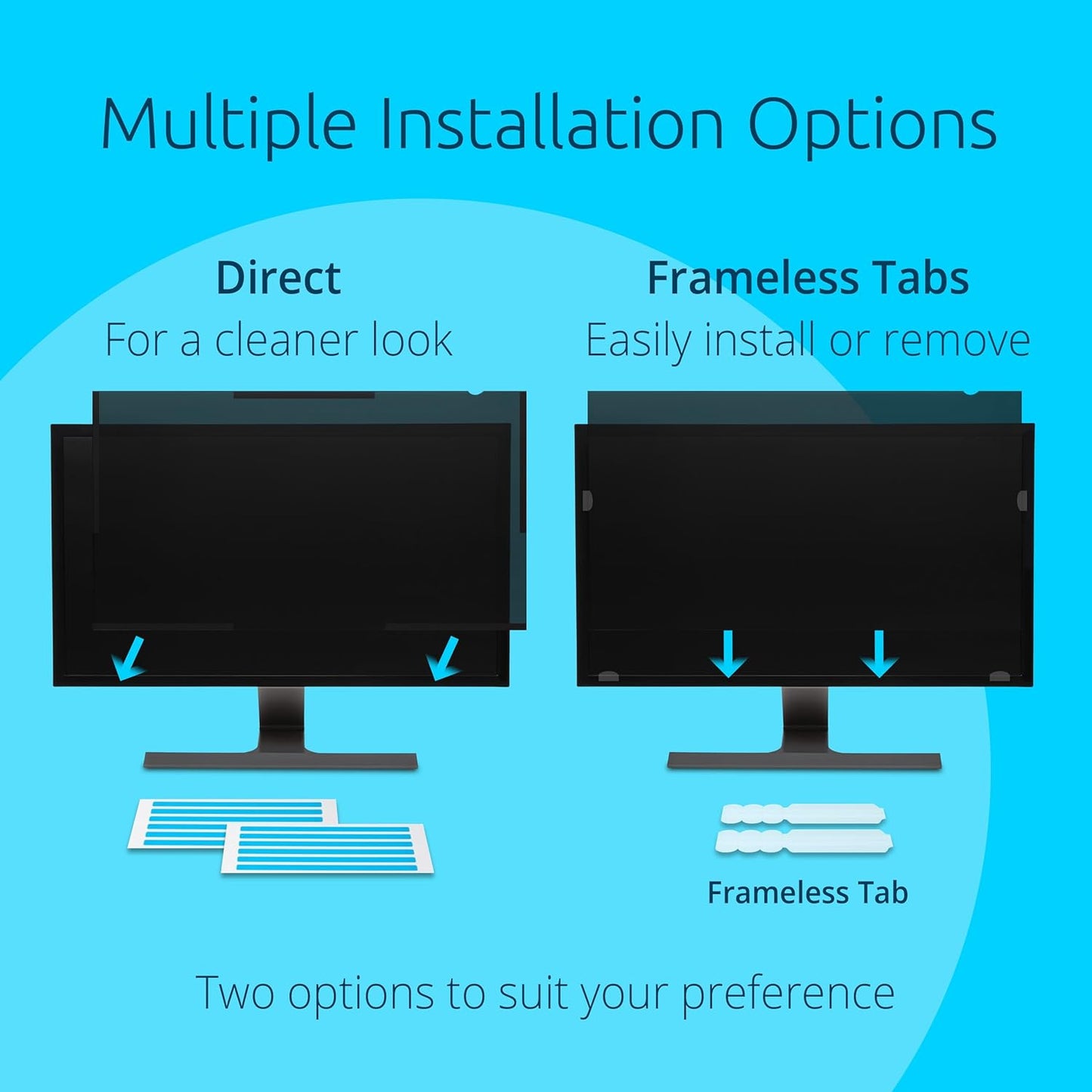 Kensington 23 inch Computer Privacy Screen for Desktop, 16:9 Widescreen Monitor, FP230W9 Anti-Glare Blue Ray Reduction Computer Privacy Filter, Matte and Glossy Viewing Options, K55417WW