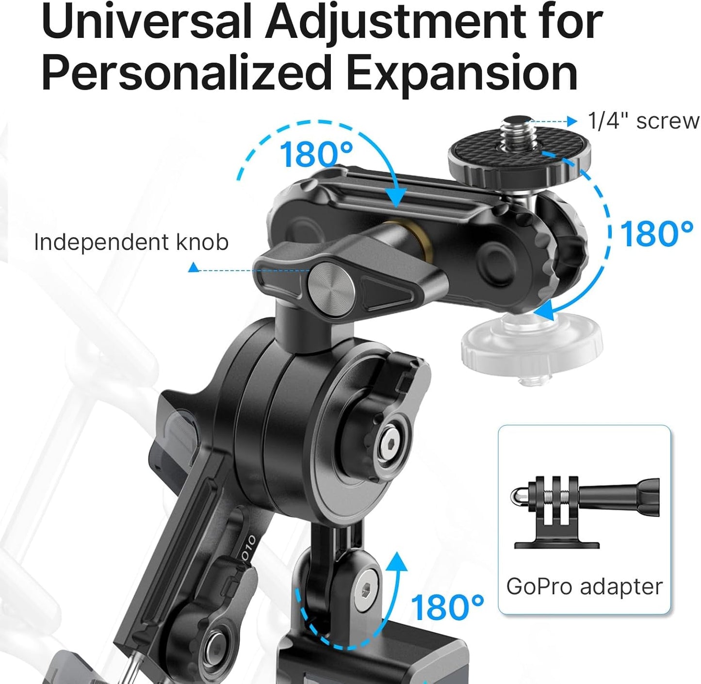 jusmo CM010 Cell Phone Fence Mount Game Changer Mounting Kit for GoPro, iPhone, AKASO, DJI Osmo Action, Insta360, Mevo Start for Recording Baseball Softball Tennis Gamechanger Streaming Kit
