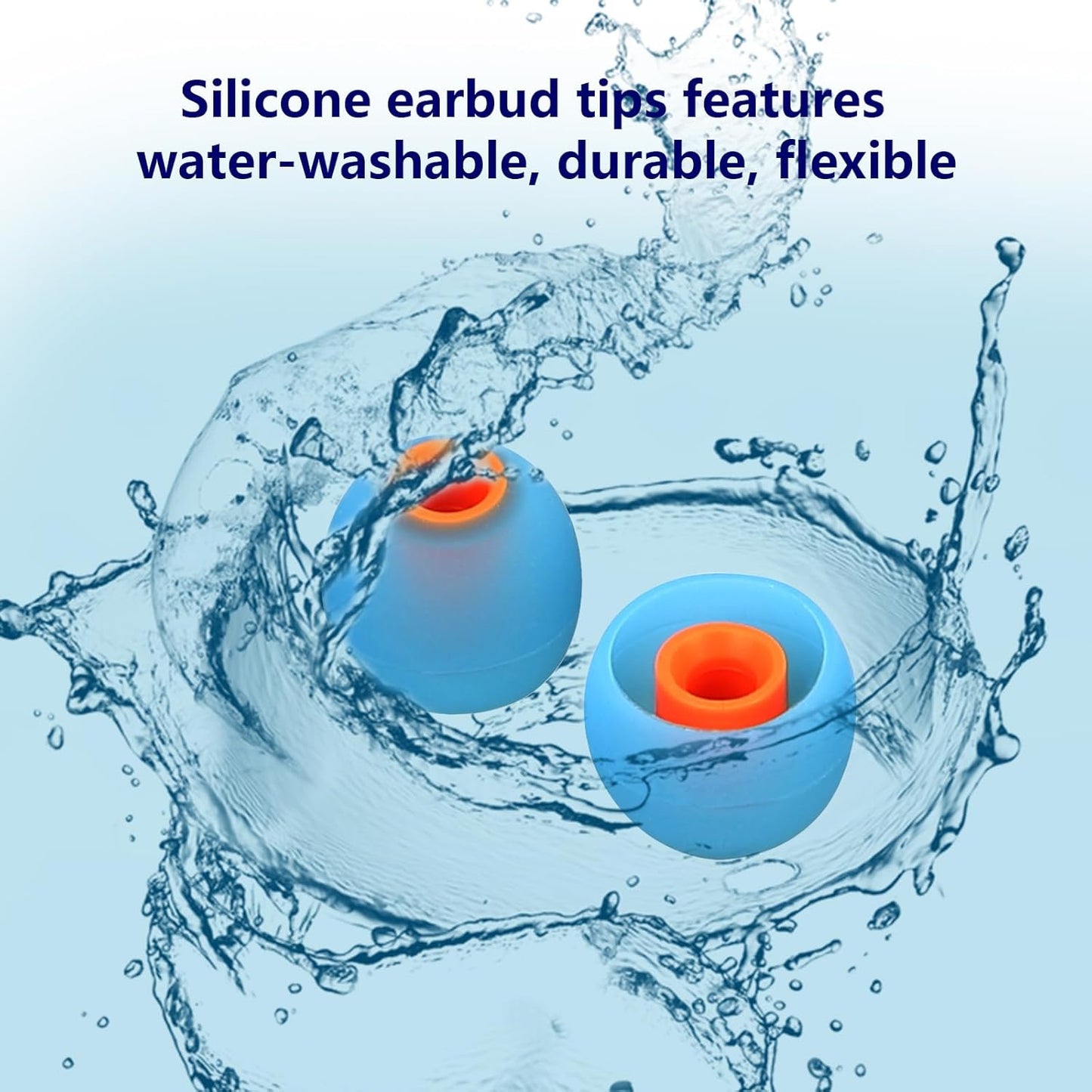 Earbud Replacement Tips Silicone Earbud Tips Earbud Caps Fit for in-Ear Headphones (Inner Hole 3.8mm -5.1mm) Earbud Rubber Tips Ear Tips 9 Pairs S/M/L