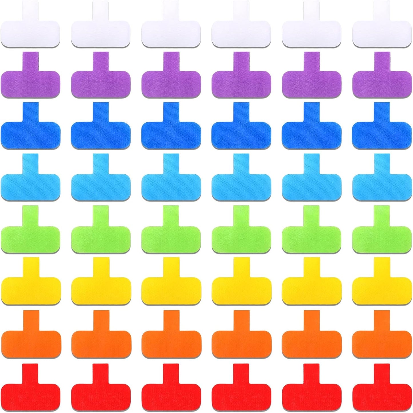 80 Pieces Self-Adhesive Cable Labels Multi-Color Cord Wire Labels, Nylon Writable Oval Tags, Hook and Loop Wire Tags for Cable Management, Computers and More