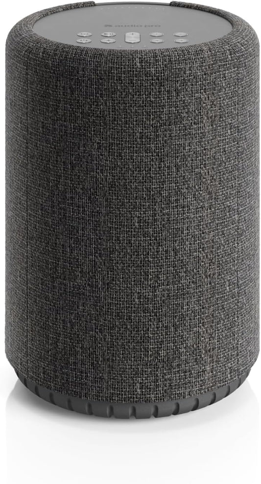 Audio Pro A10 MKII Wireless Multiroom Speaker, WiiM Edition | High Fidelity, Bluetooth, WiFi | Compatible with AirPlay 2, Google Cast, Siri, WiiM Home App, Stream Spotify, Tidal & More, Dark Gray