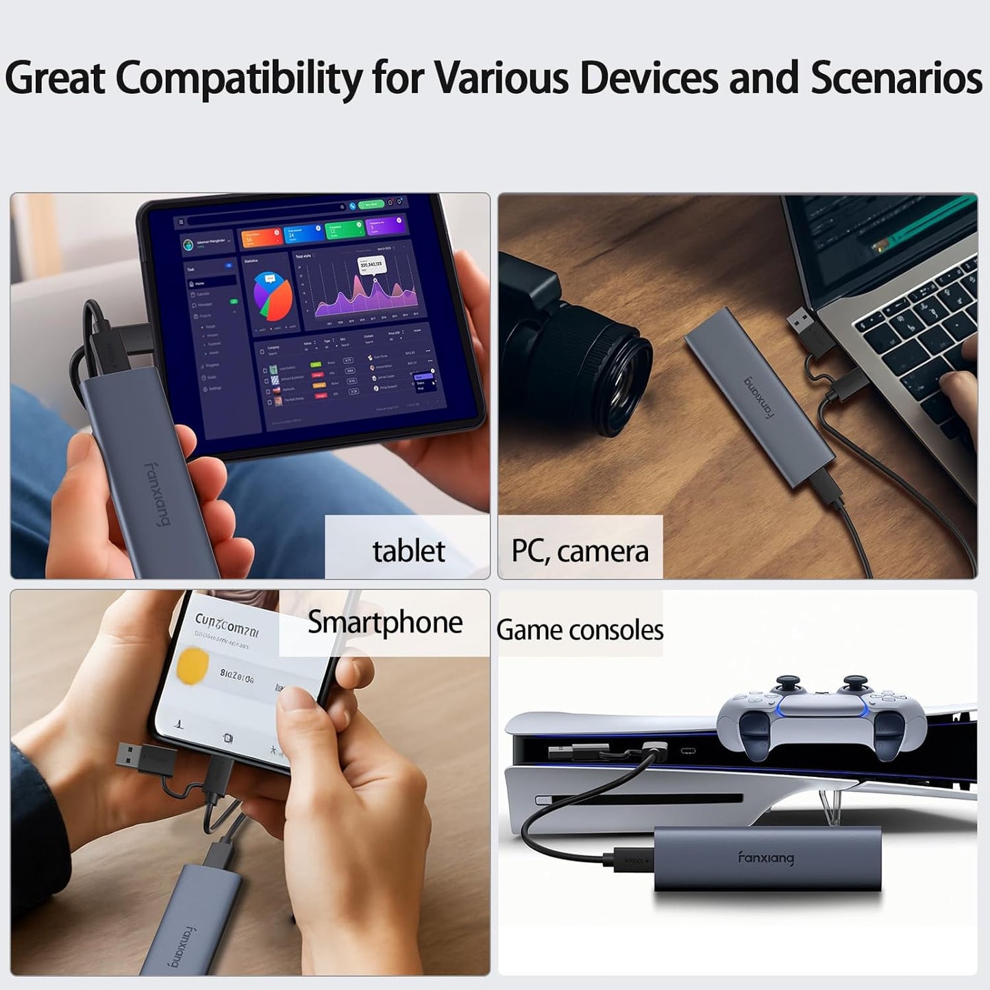 2TB External SSD - Portable SSD External Solid State Drive, 1000MB/s,USB 3.2 Gen2 Type-C, Aluminum Alloy, External Hard Drive for iPhone15/16,Android, Mac, Windows -PS1008