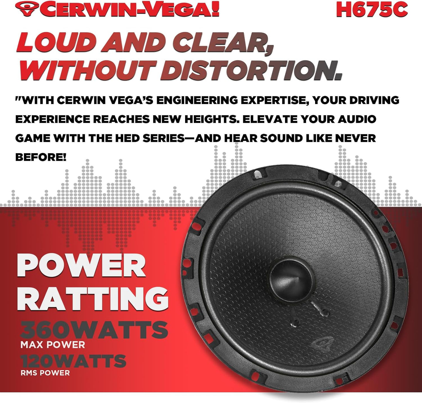 CERWIN-VEGA! HED 2025 Edition – 6.75” 2-Way Coaxial Full Range Speaker System - H675C