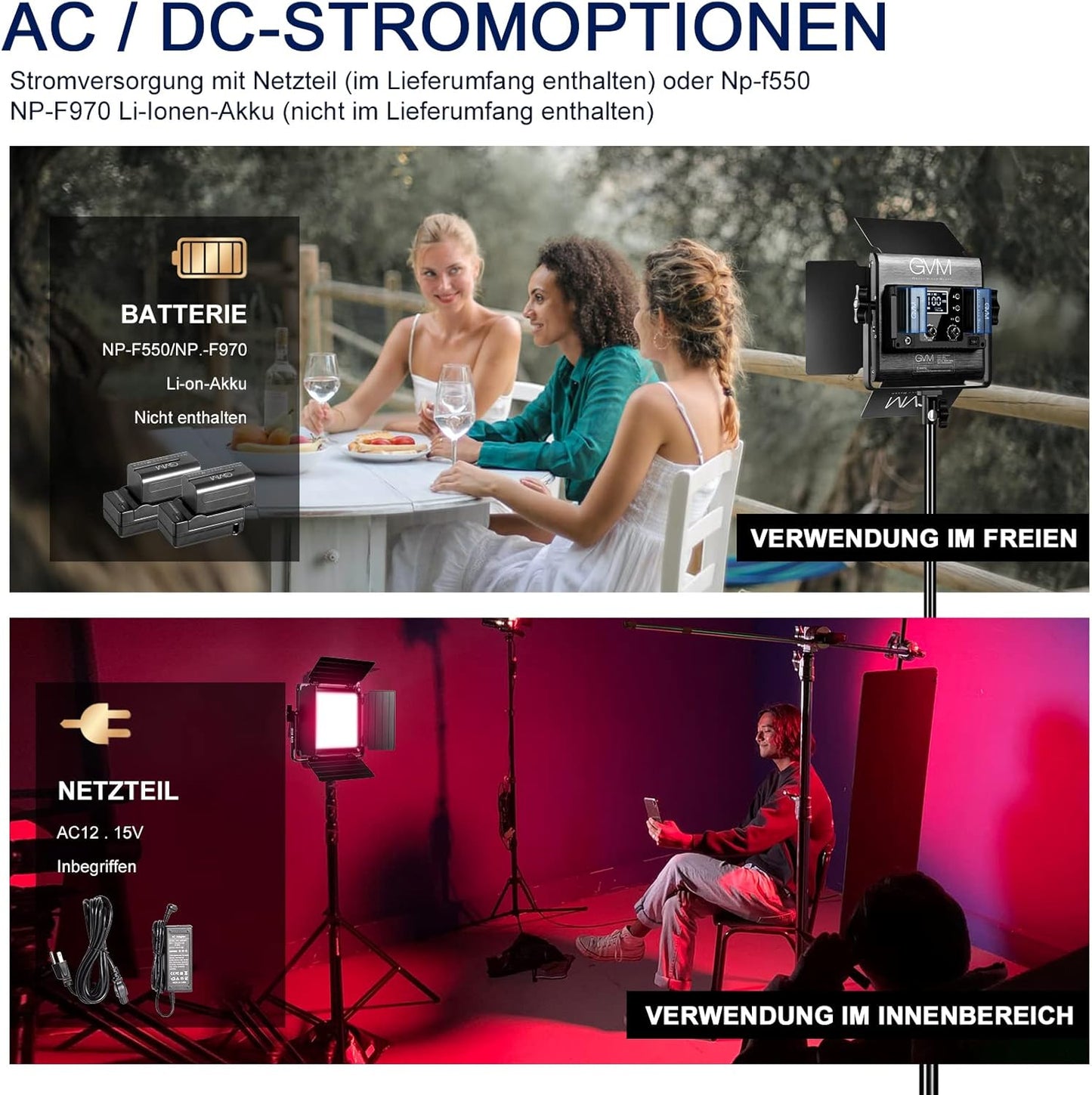 GVM RGB LED Panel Video Light, Photography Lighting with APP Control, 800D Video Lighting Kit for YouTube Studio, Gaming, Streaming, Conference, 8 Kinds of Scene Lights, CRI 97, 2 Packs